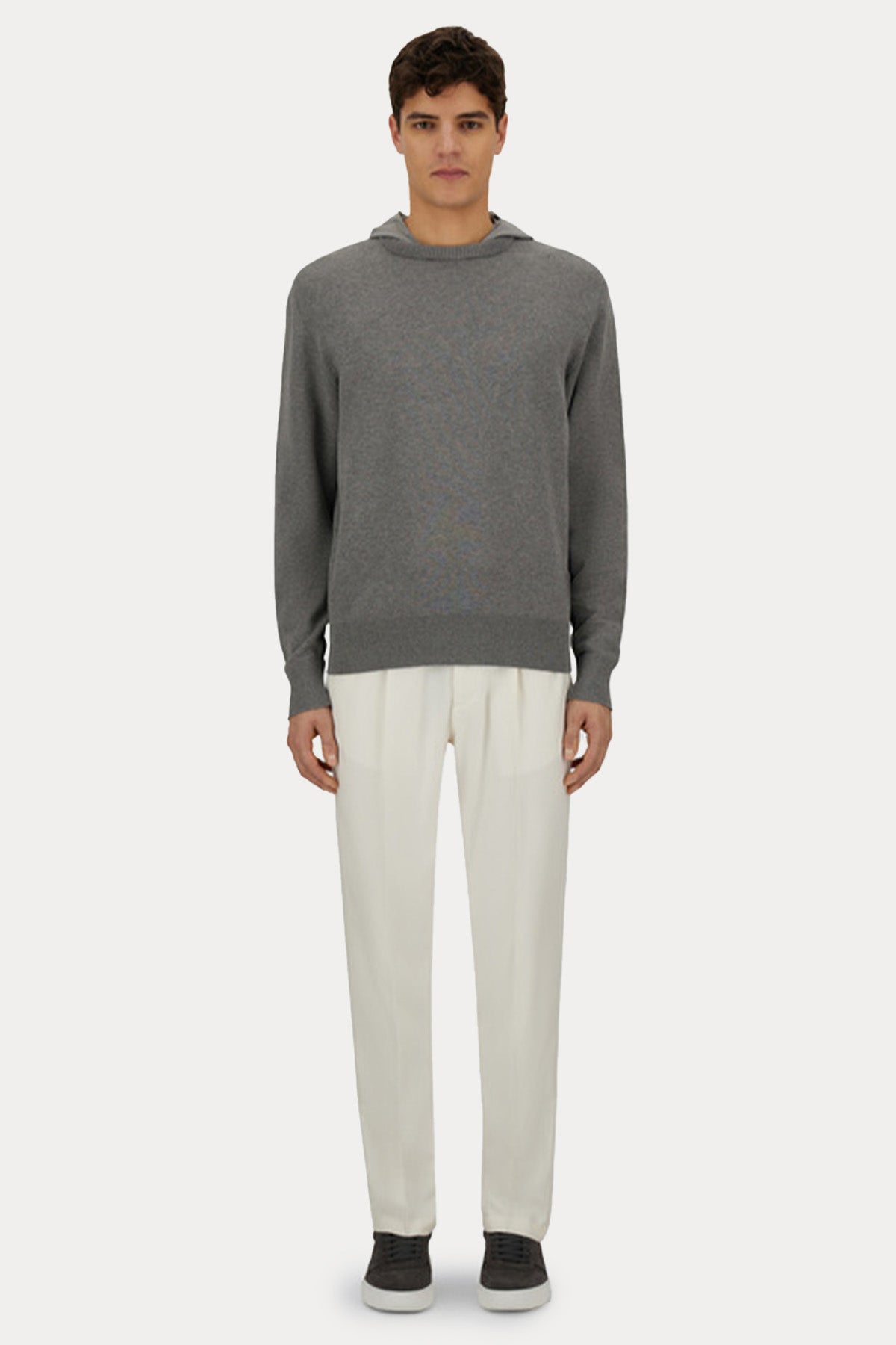 Herno Kapüşonlu İnce Örgü Triko