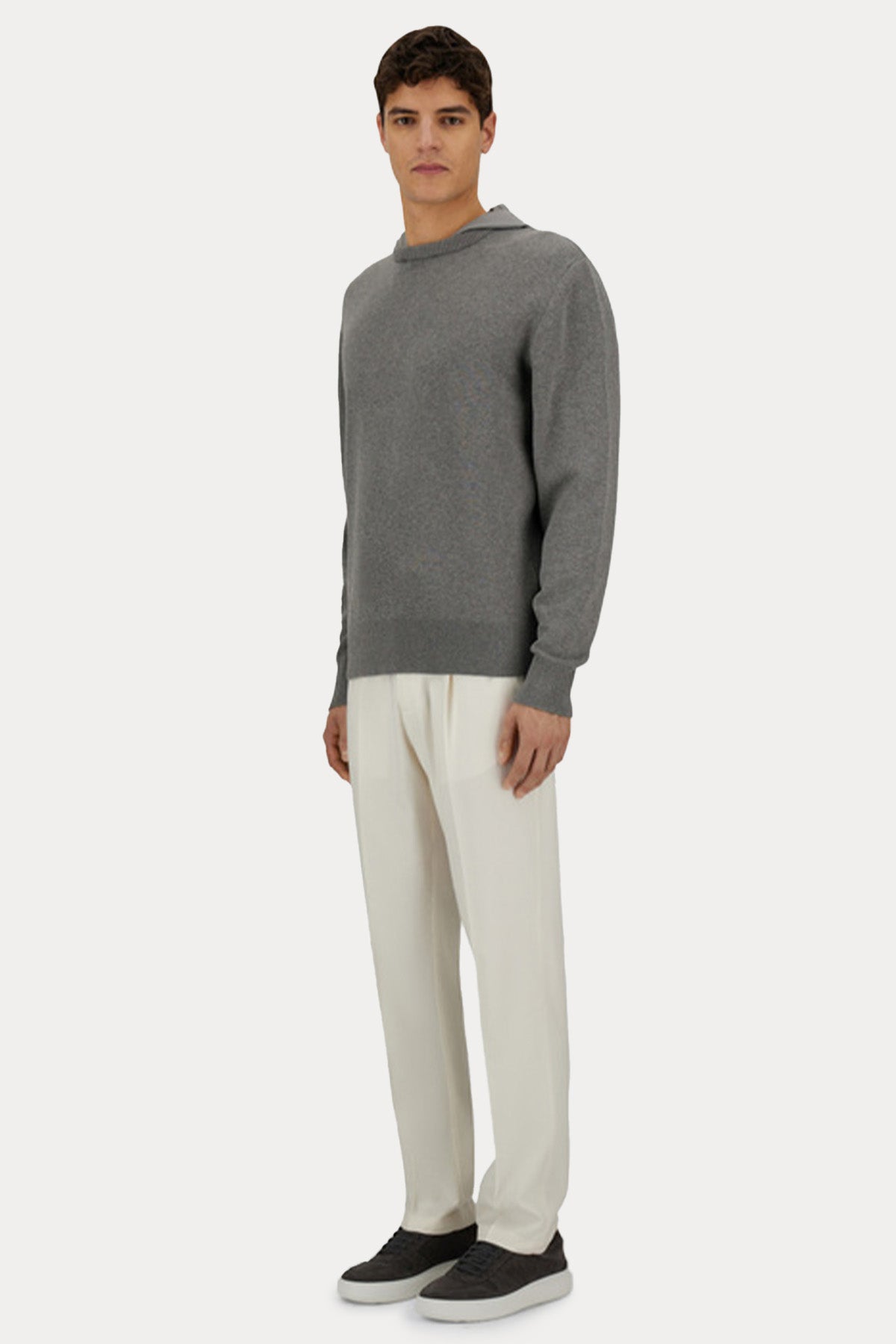 Herno Kapüşonlu İnce Örgü Triko