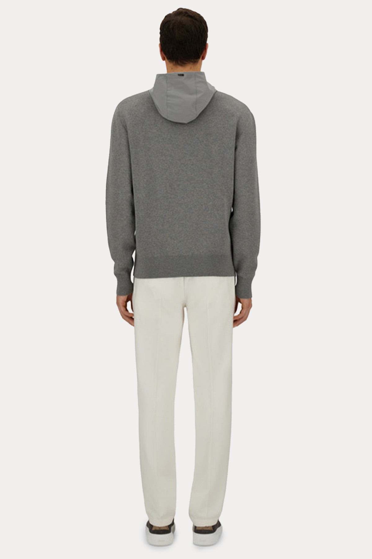 Herno Kapüşonlu İnce Örgü Triko