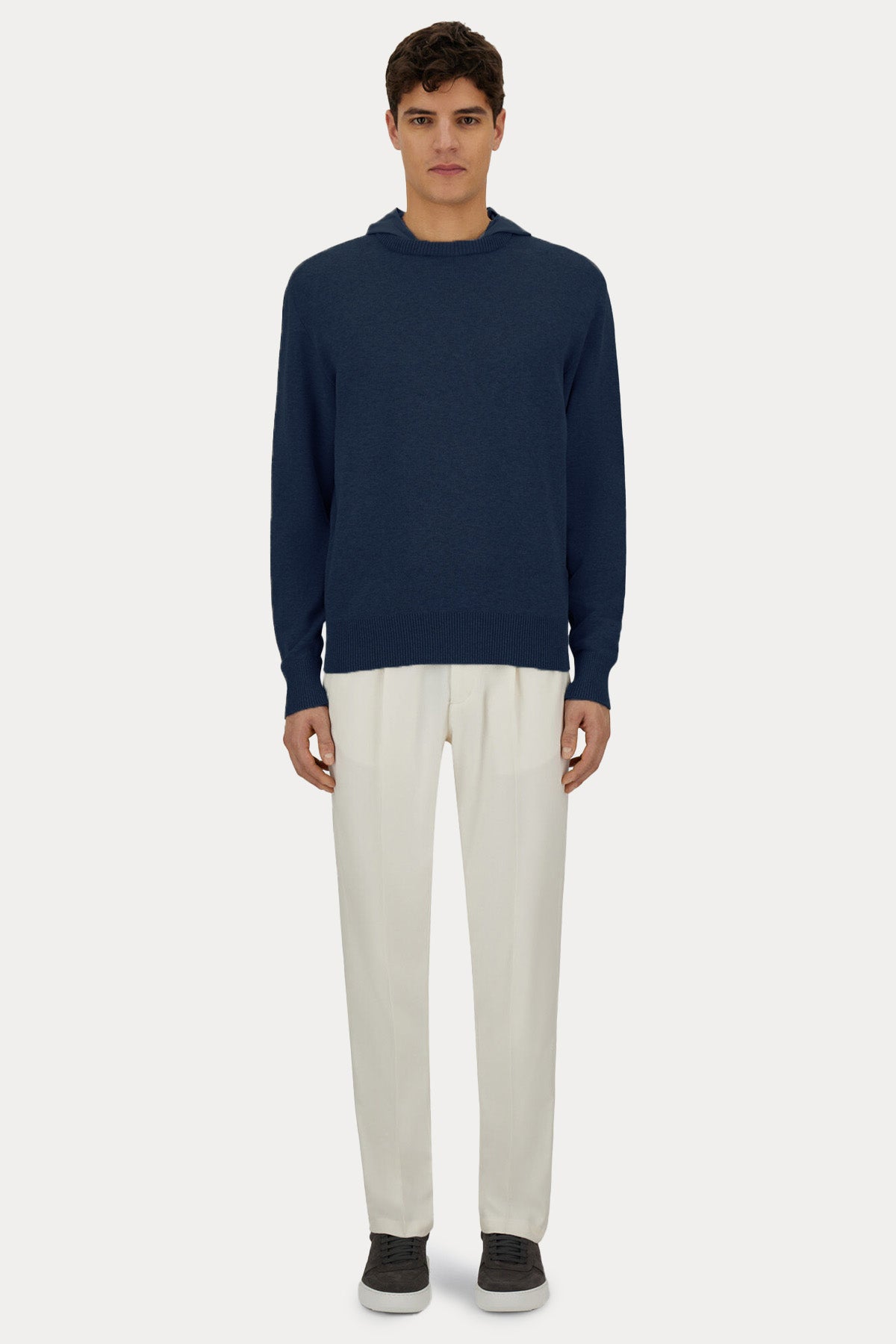 Herno Kapüşonlu İnce Örgü Triko