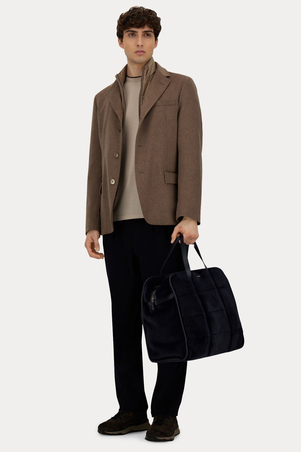 Herno Slim Fit Demonte İç Parçalı Kaşmir Ceket