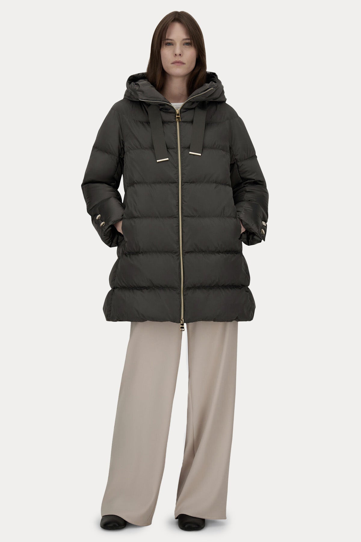 Herno Geniş Kesim Kapüşonlu Puffer Mont