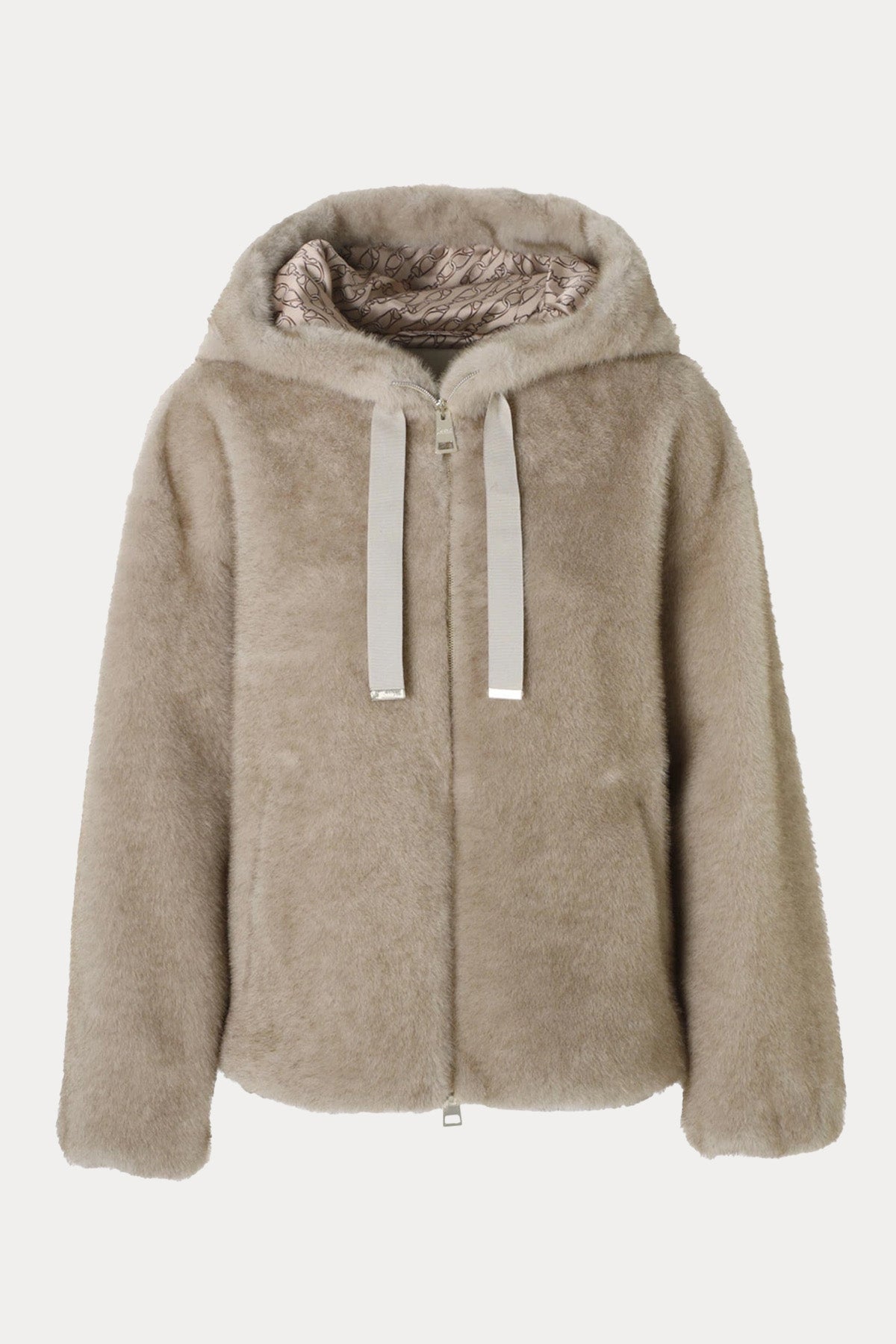 Herno Regular Fit Kapüşonlu Peluş Ceket