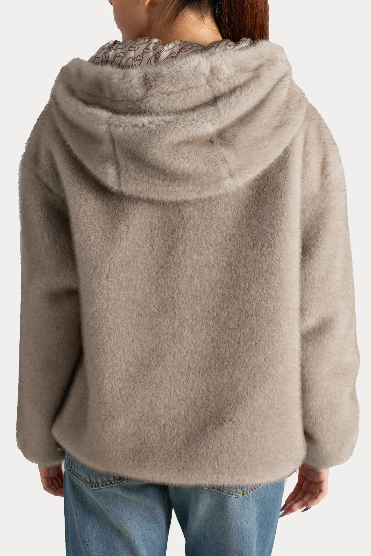 Herno Regular Fit Kapüşonlu Peluş Ceket