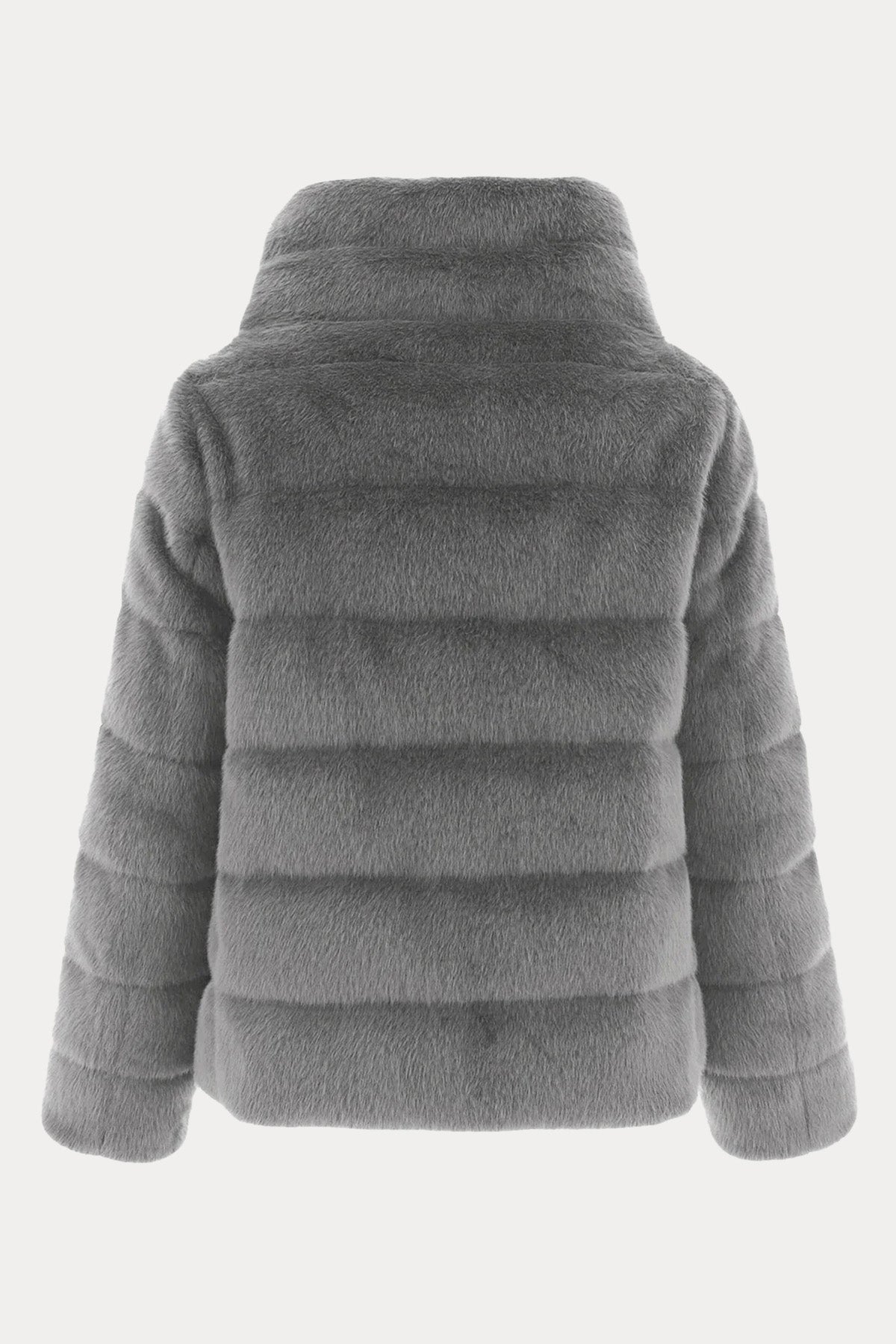 Herno Dik Yaka Peluş Puffer Mont