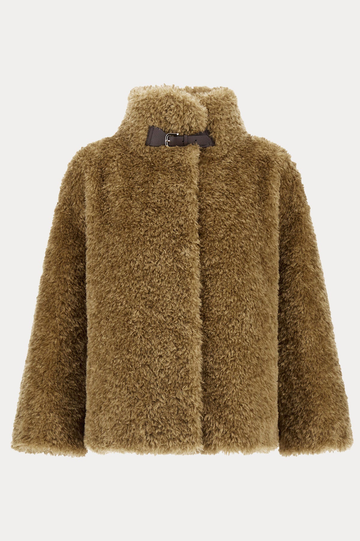 Herno Kemerli Dik Yaka Peluş Ceket