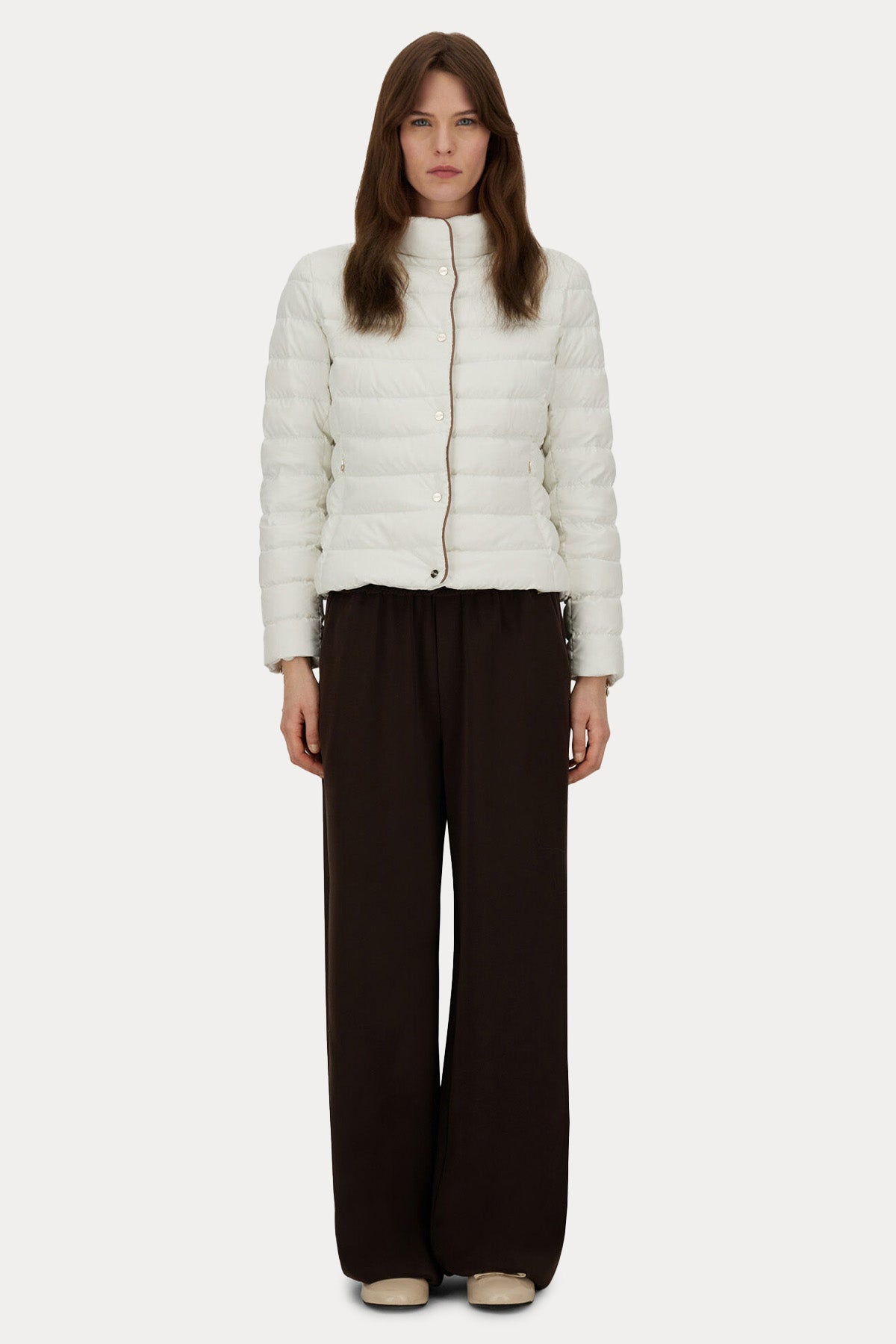 Herno Slim Fit Dik Yaka Puffer Ceket Mont