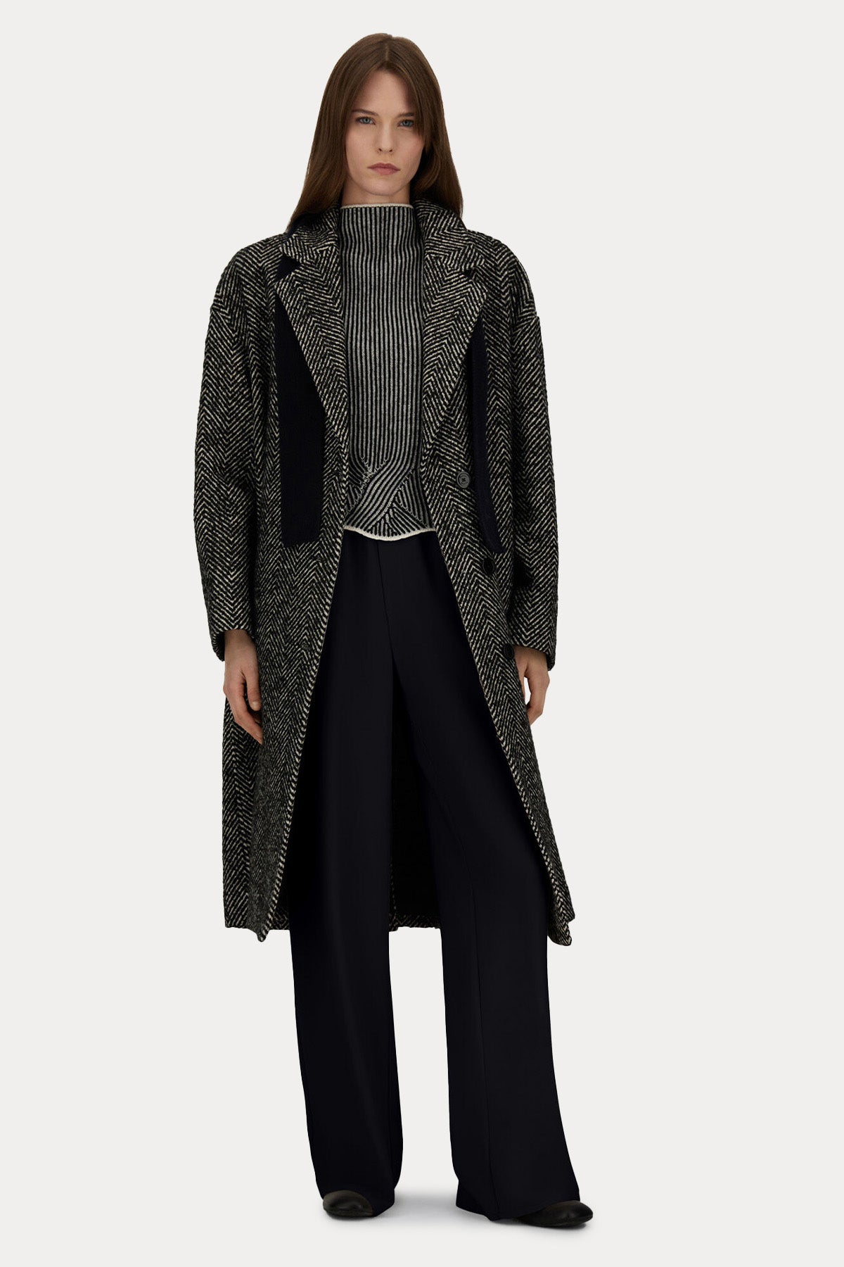 Herno Regular Fit Dik Yaka Örgü Yün Triko