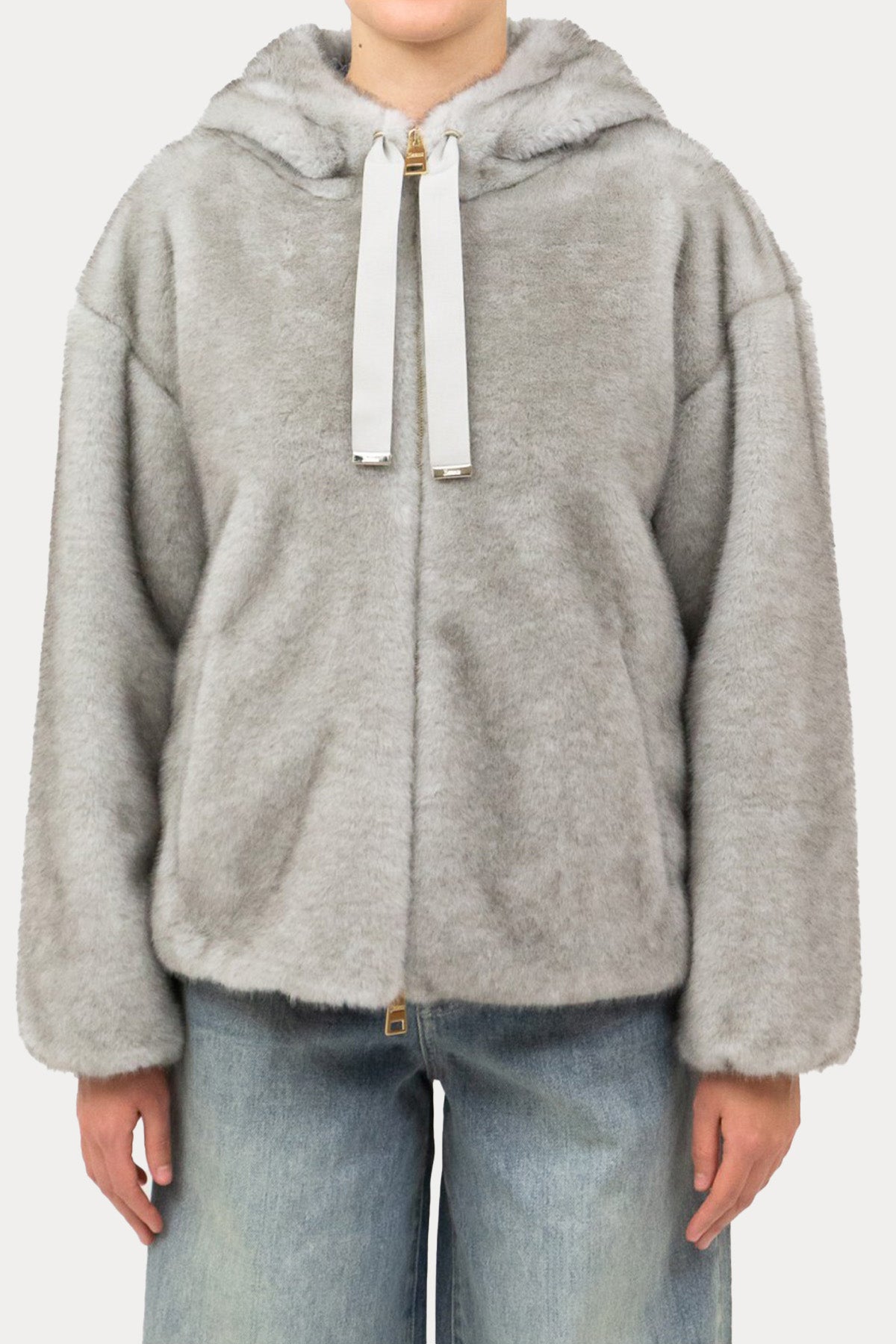 Herno Regular Fit Kapüşonlu Peluş Ceket