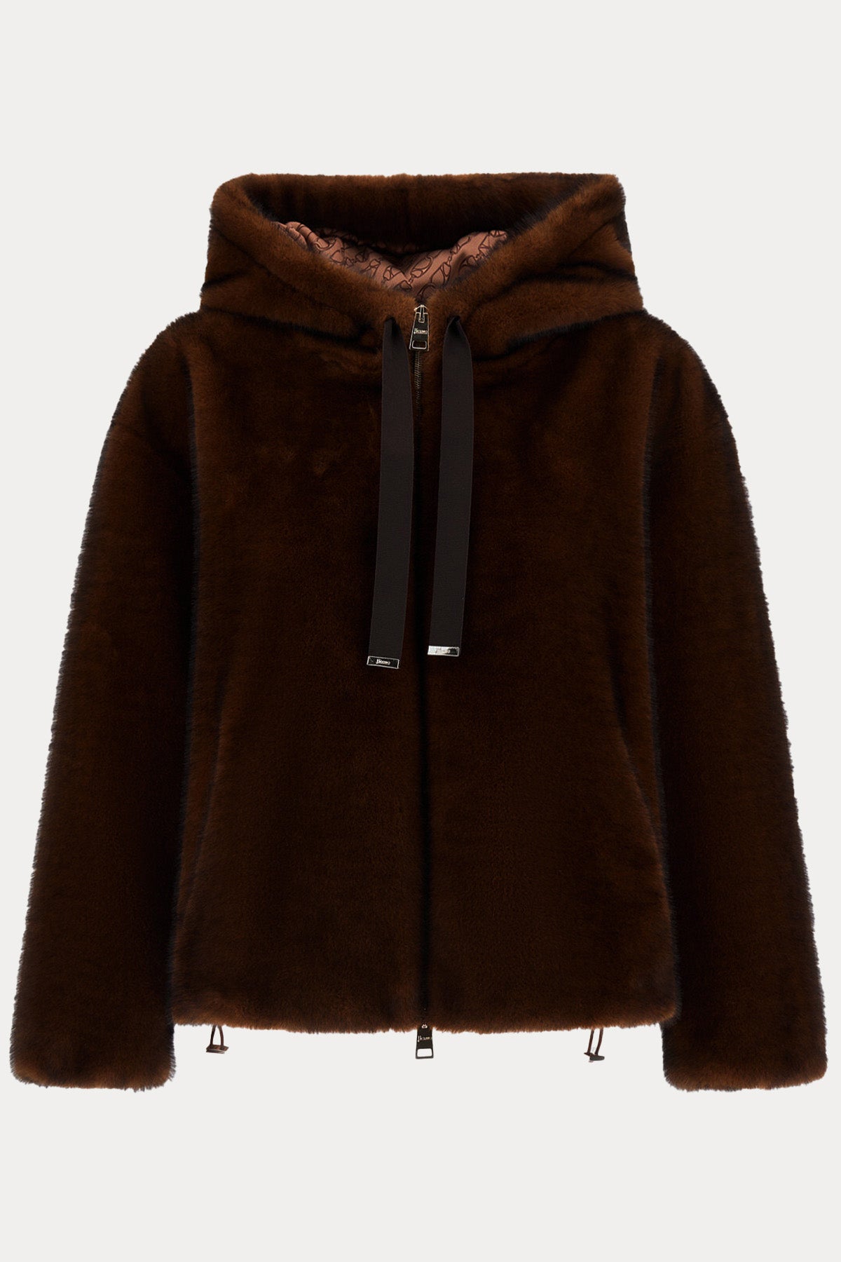 Herno Regular Fit Kapüşonlu Peluş Ceket