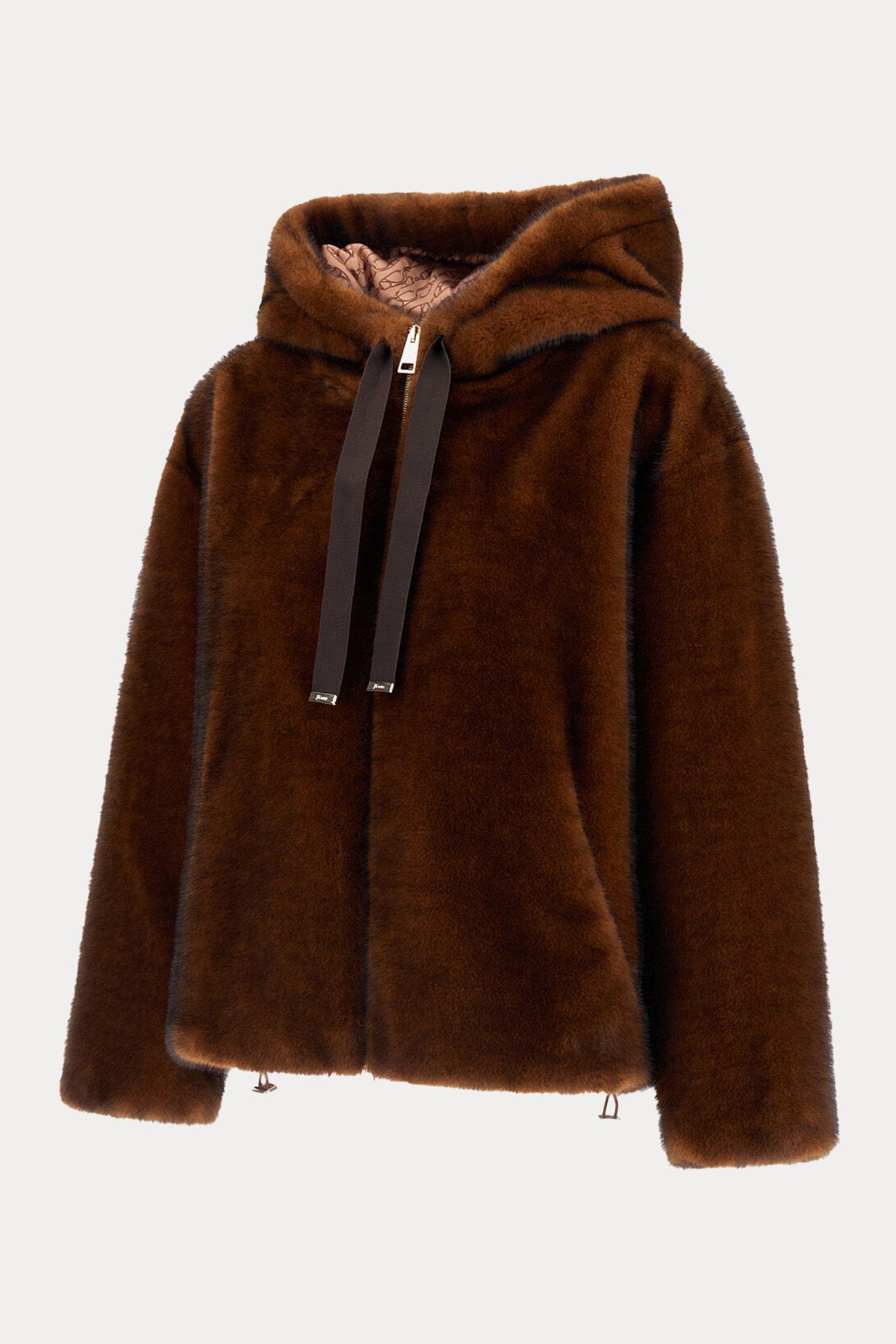 Herno Regular Fit Kapüşonlu Peluş Ceket