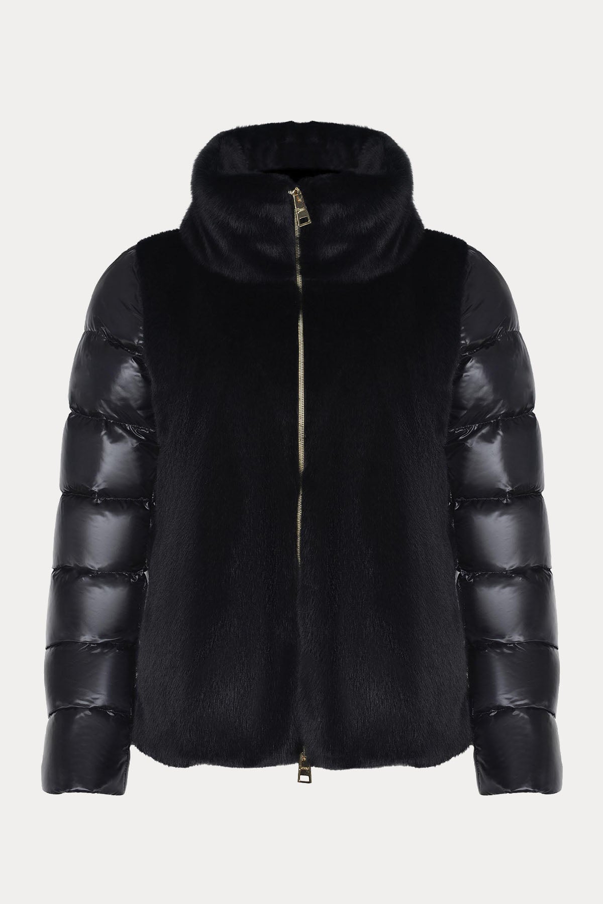 Herno Kürk Detaylı Dik Yaka Puffer Mont