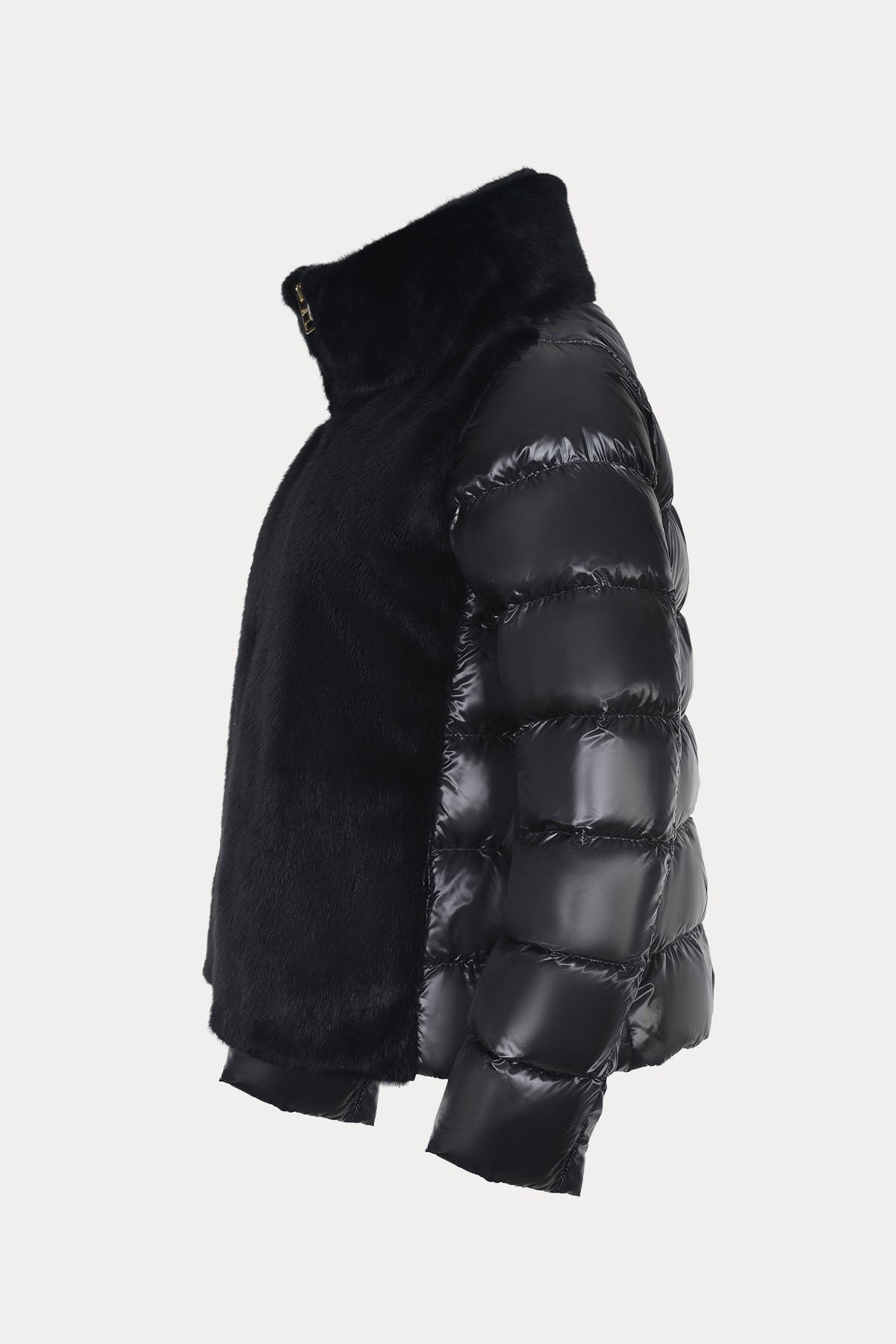 Herno Kürk Detaylı Dik Yaka Puffer Mont