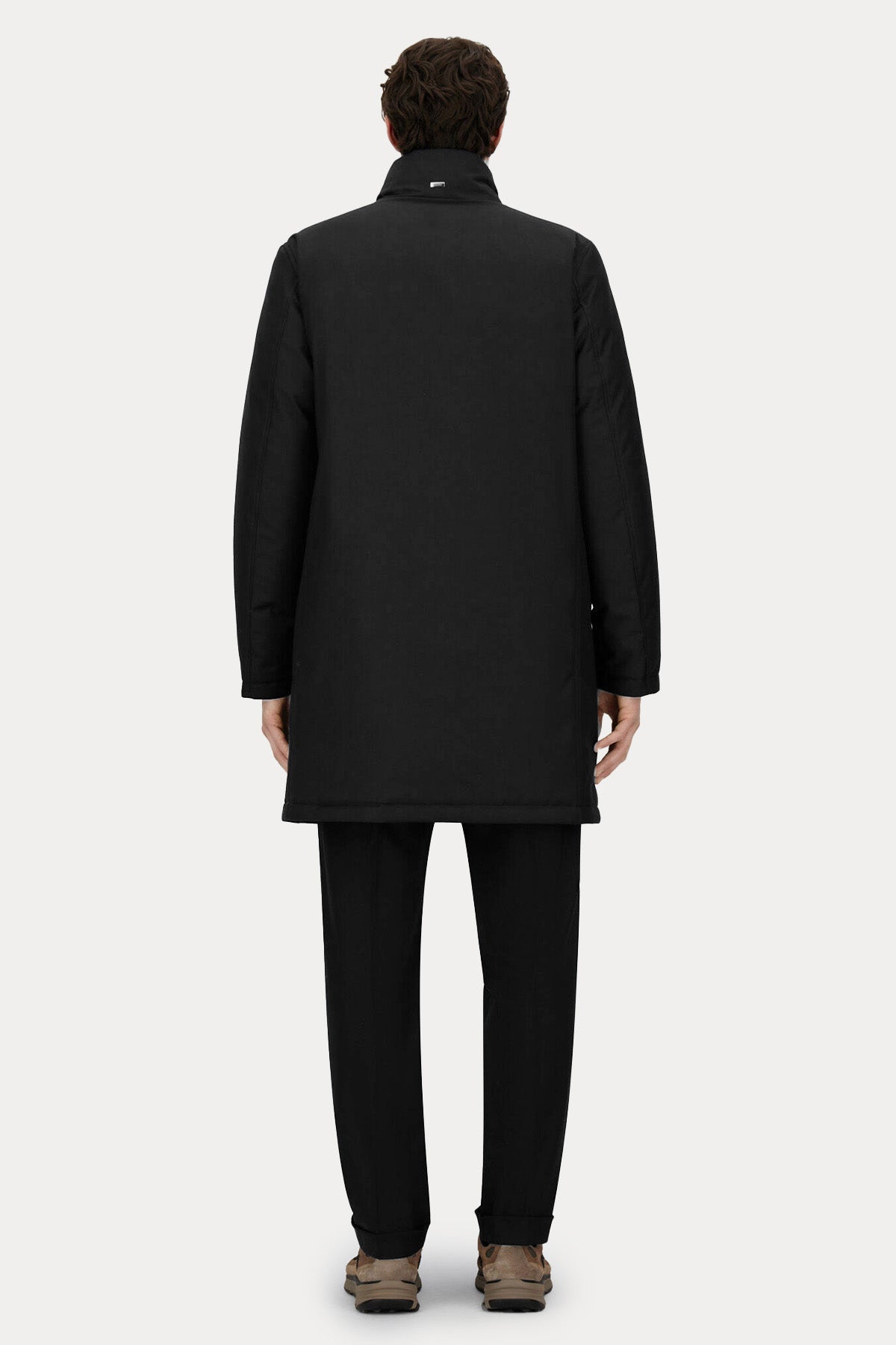 Herno Dik Yaka Demonte İç Parçalı Puffer Kaban