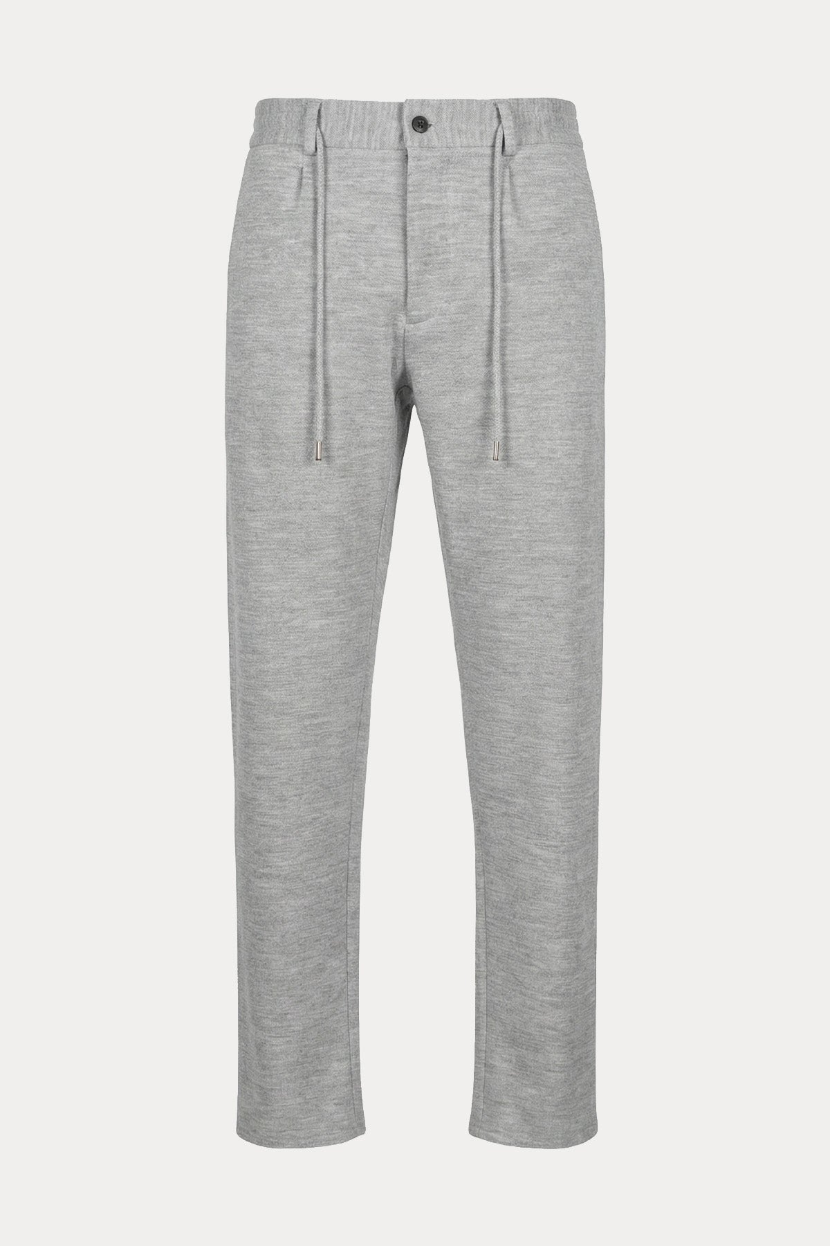 Fradi Beli Lastikli Tek Pile Yün Jogger Pantolon