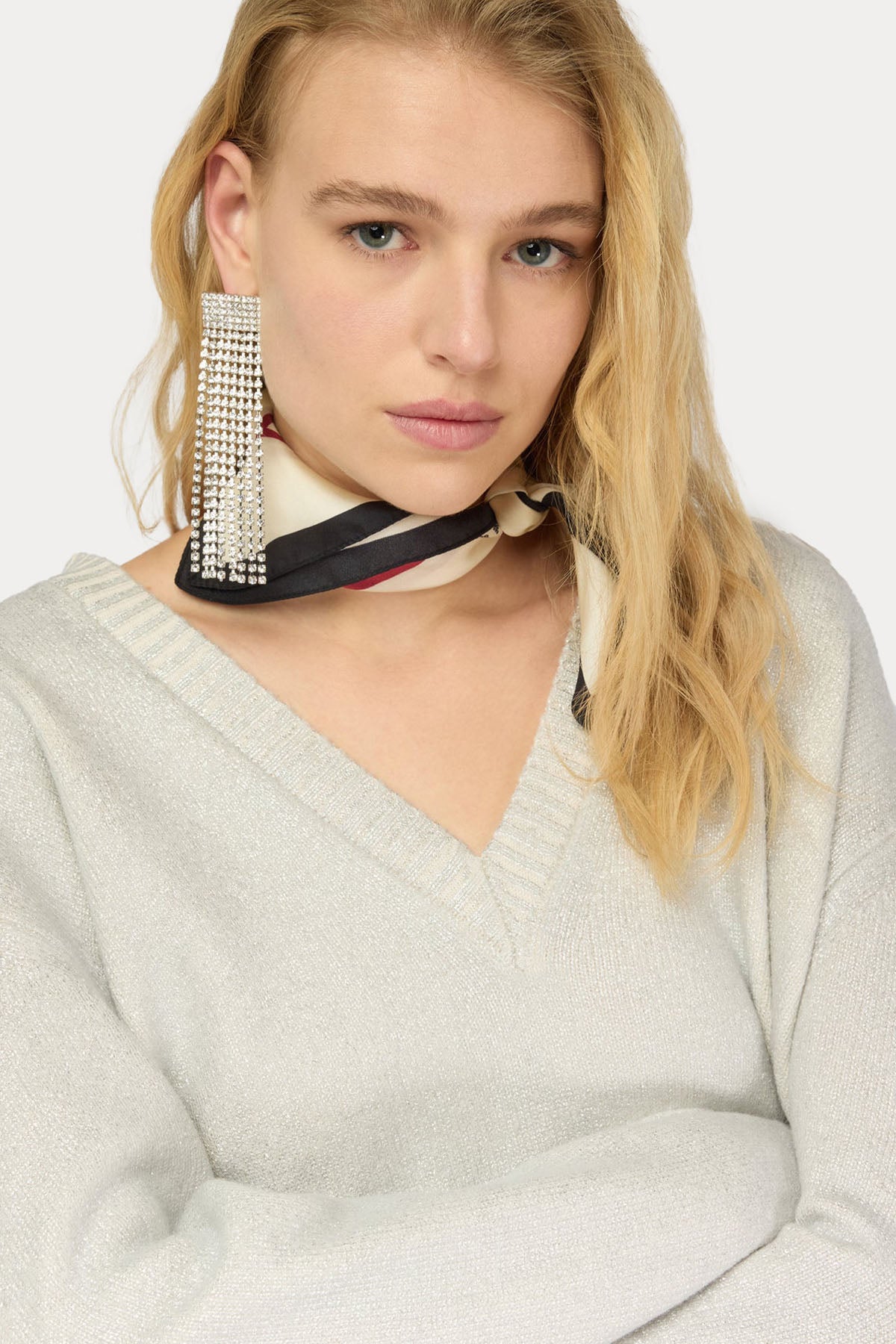 Semicouture Relaxed Fit V Yaka Örgü Yün Triko