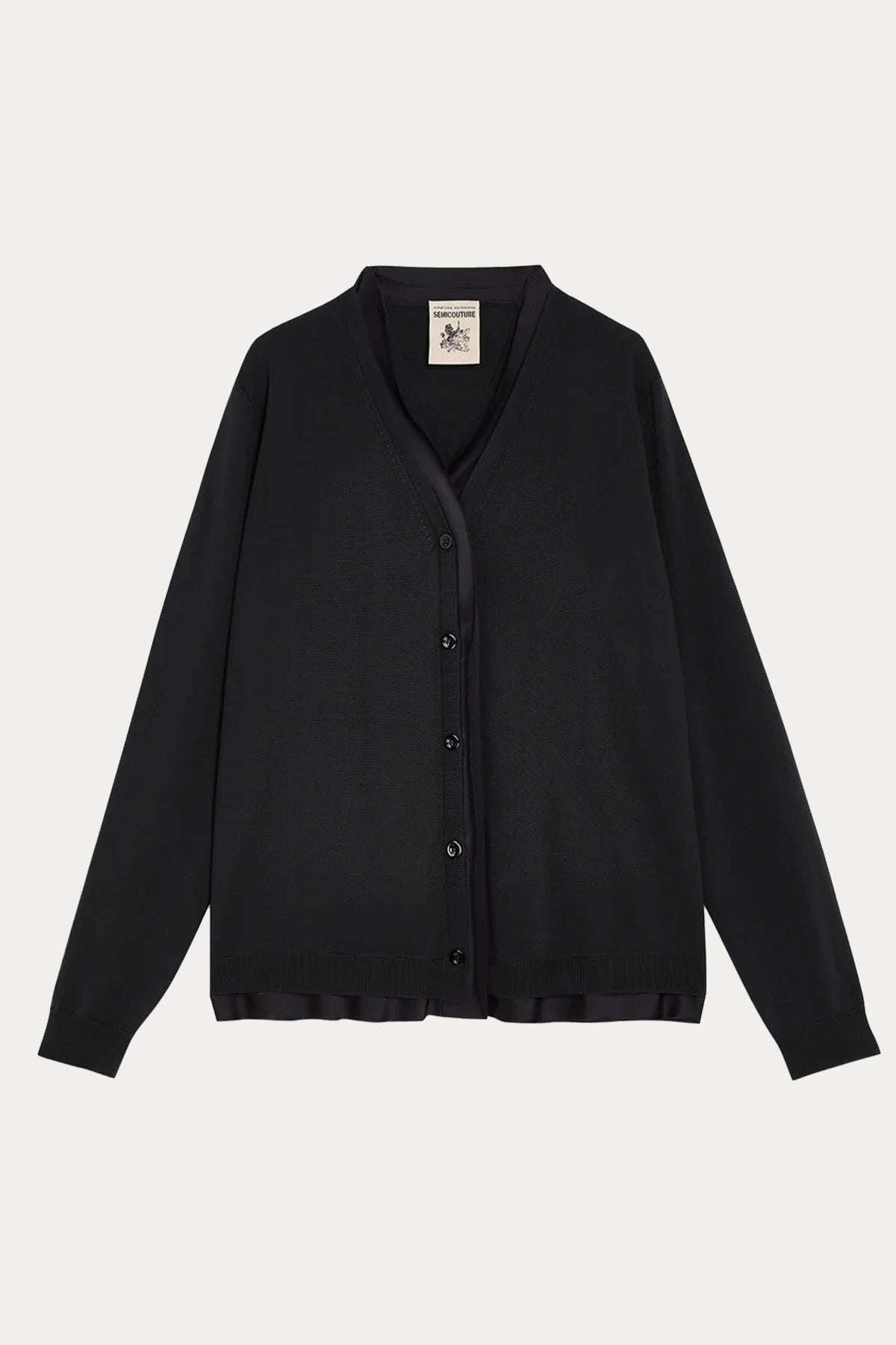 Semicouture Regular Fit Örgü Yün Triko Ceket