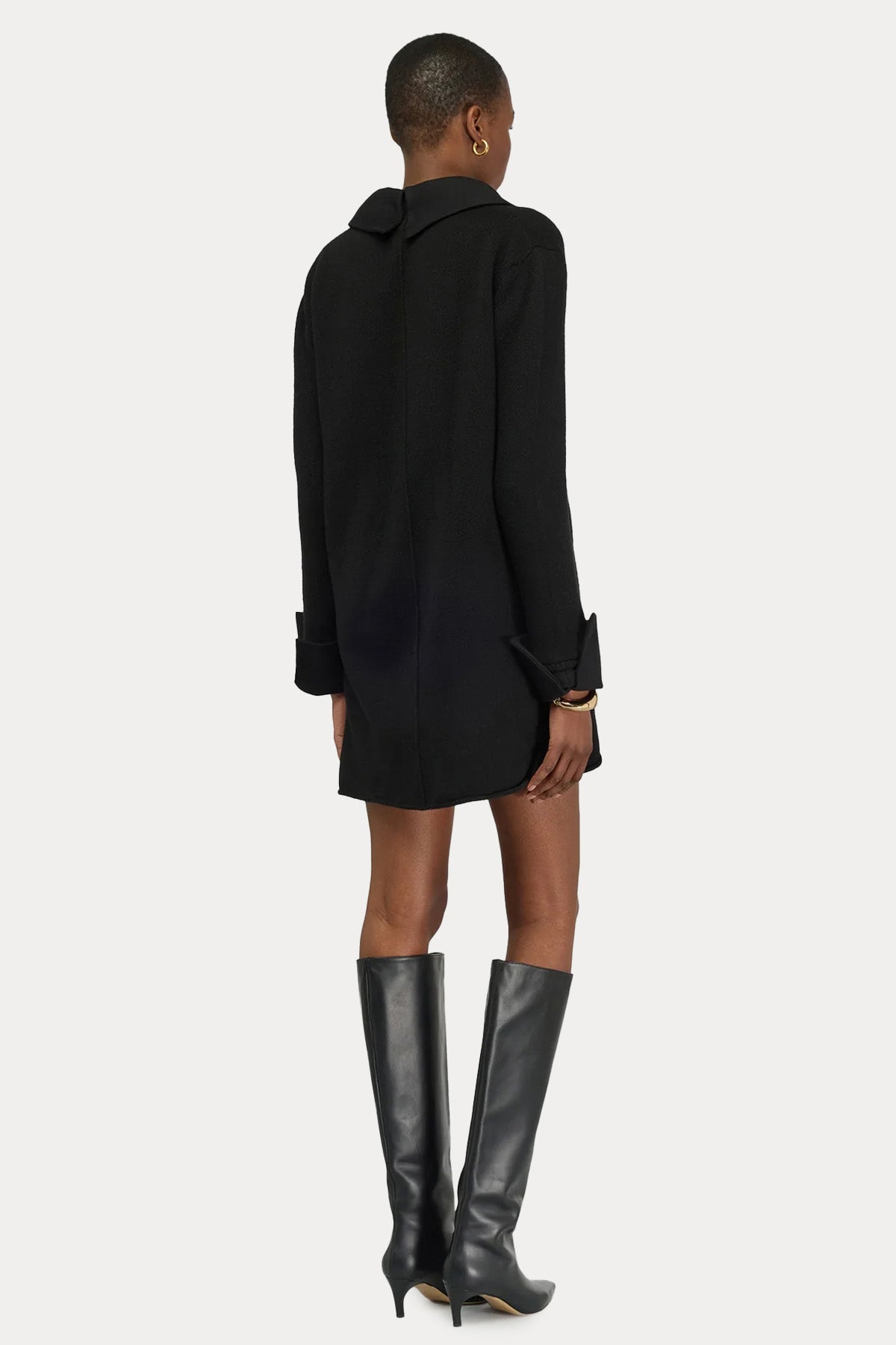 Semicouture Relaxed Fit Kaşmir Örgü Yün Mini Elbise