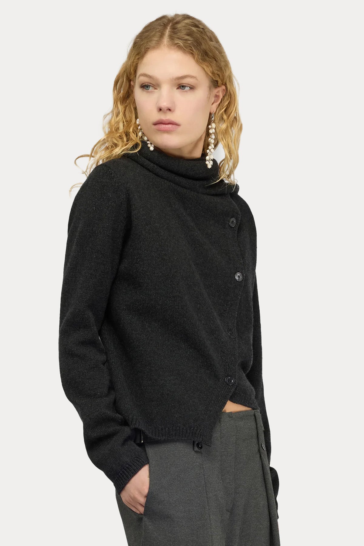 Semicouture Regular Fit Örgü Yün Triko Ceket