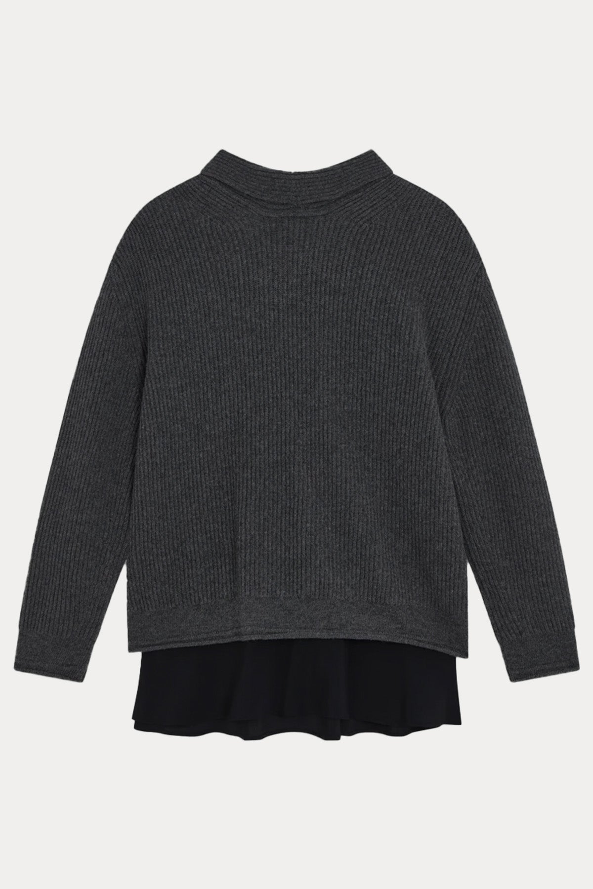 Semicouture Comfort Fit Sırt Dekolteli İpek Örgü Yün Triko