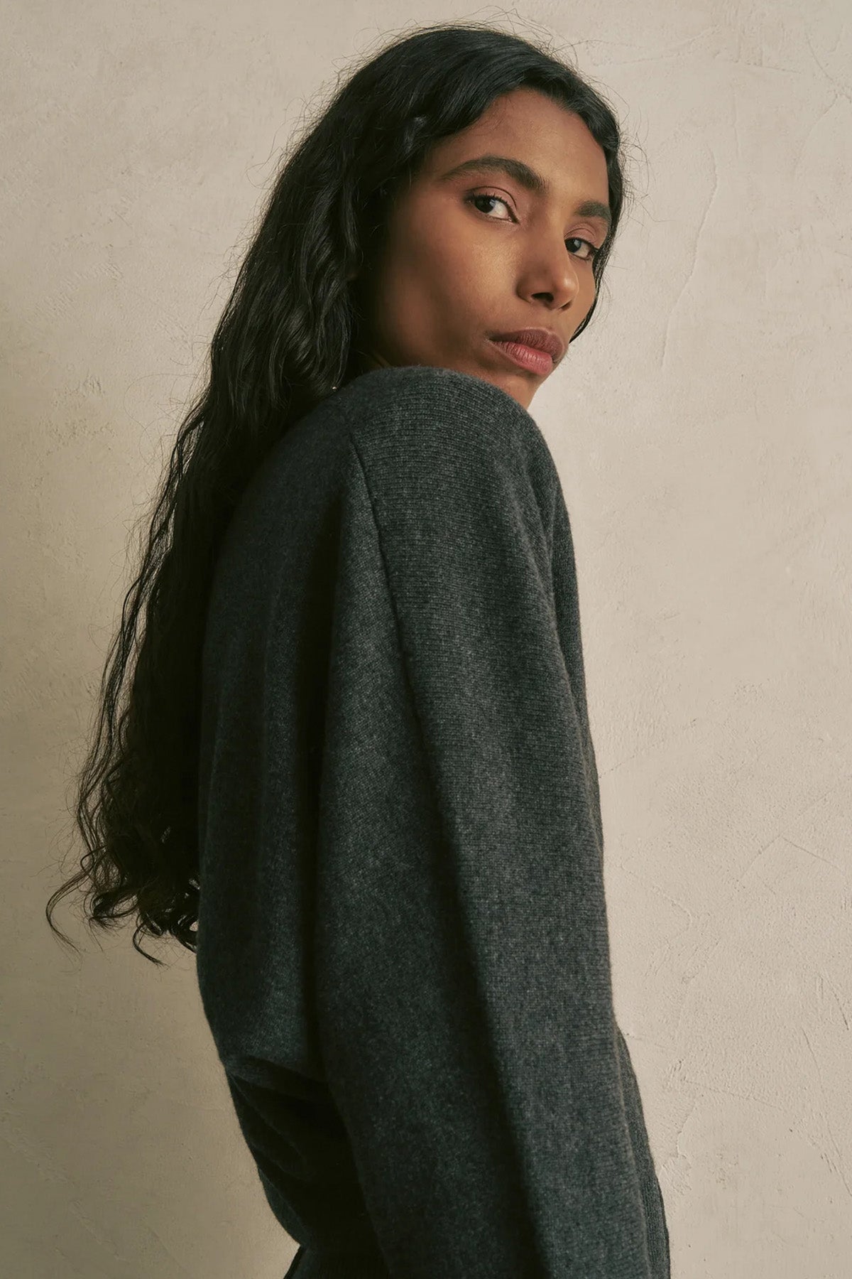 Semicouture V Yaka Kaşmir Örgü Mini Triko Elbise