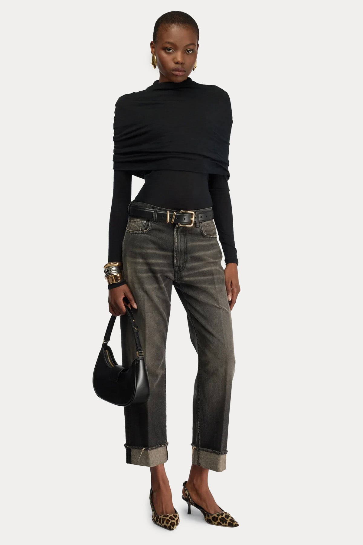 Semicouture Straight Fit Yüksek Bel Yıkamalı Jeans