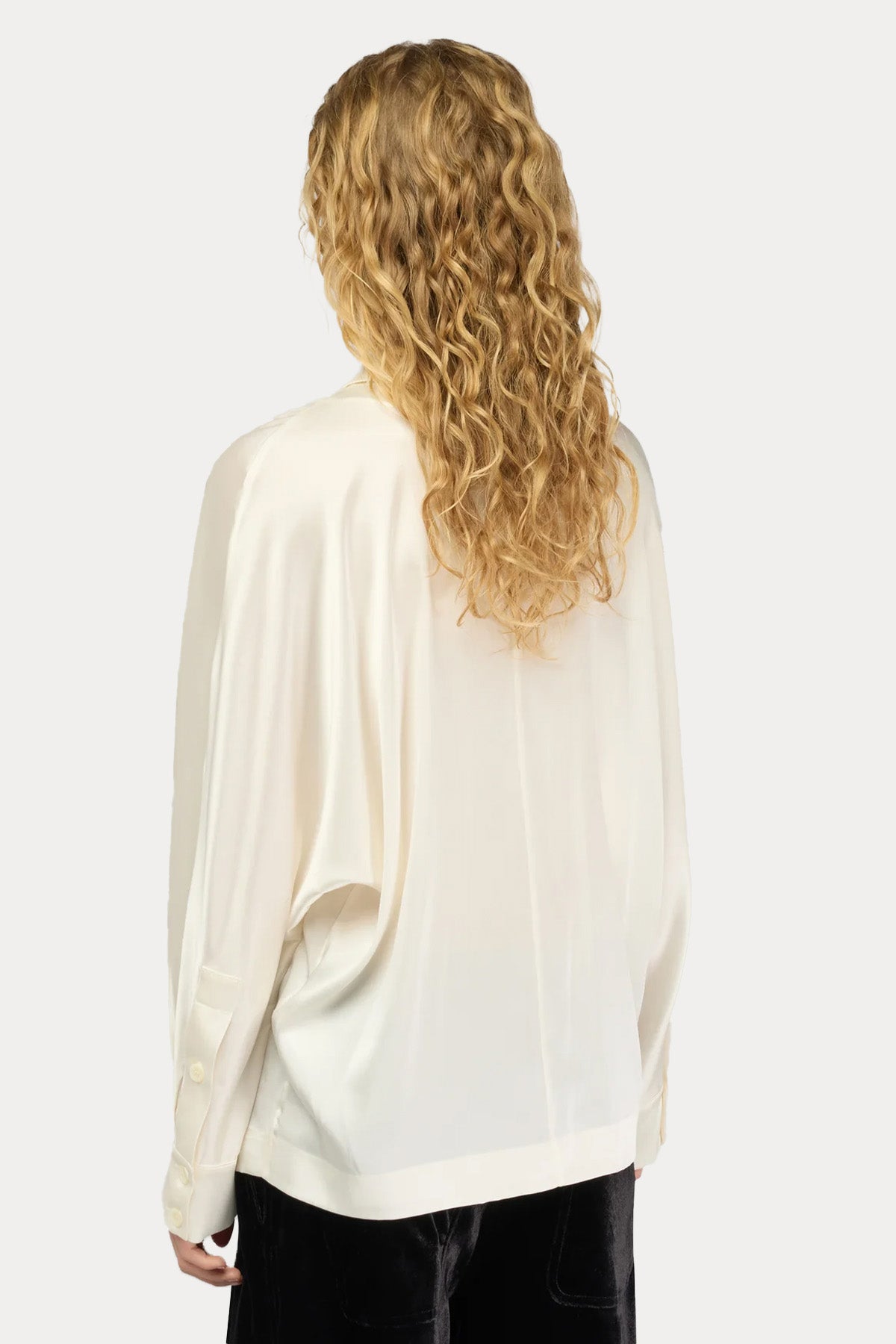 Semicouture Comfort Fit Kruvaze İpek Gömlek