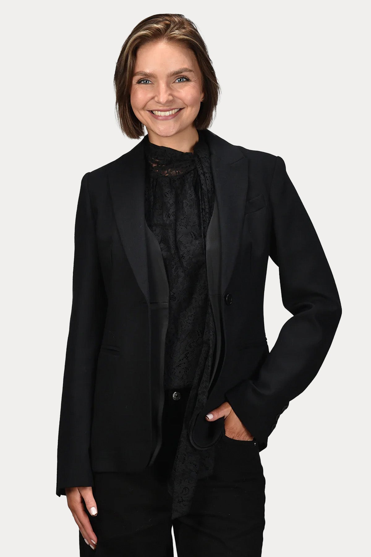 Semicouture Slim Fit Yün Blazer Ceket