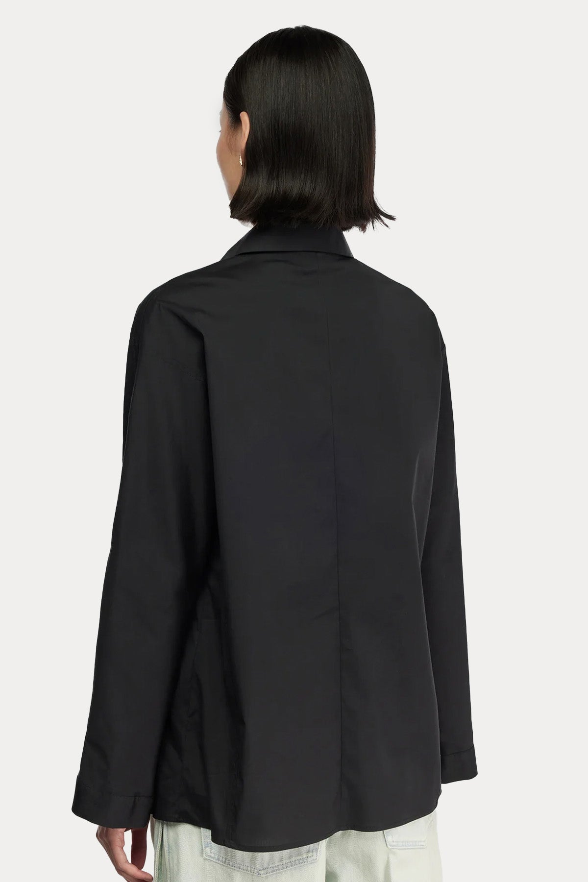 Semicouture Regular Fit Klasik Yaka Drape Gömlek-Gömlek-Libas