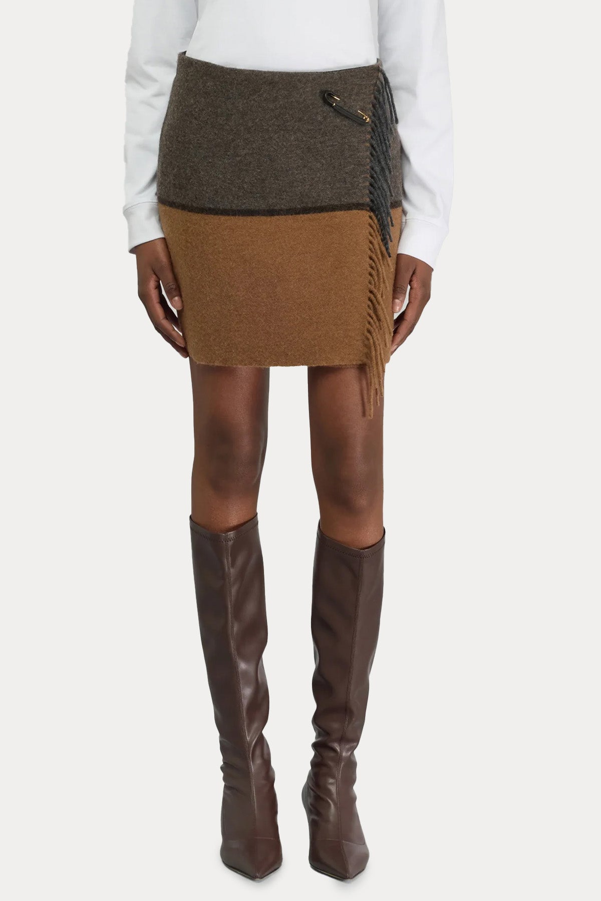 Semicouture Örgü Yün Mini Etek