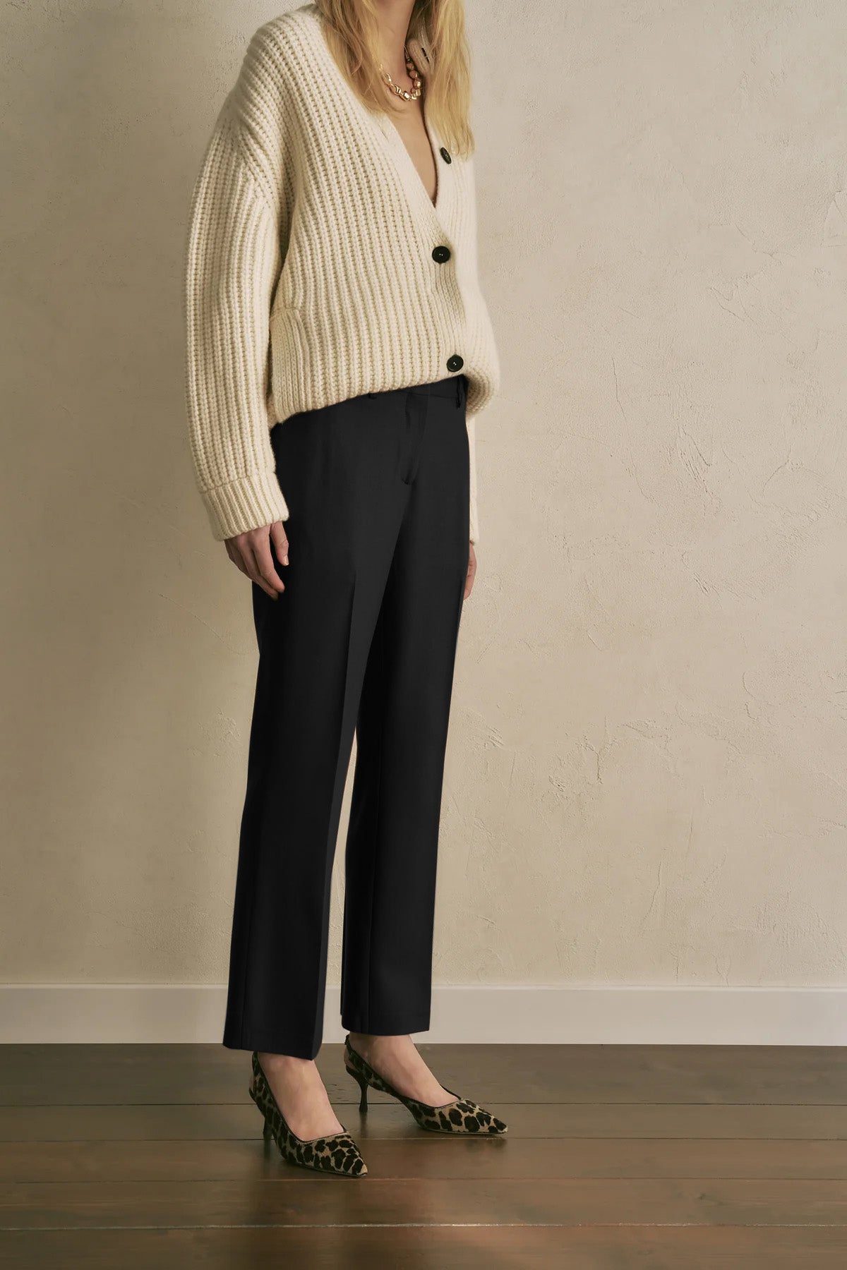 Semicouture Regular Fit Yandan Cepli Yün Pantolon