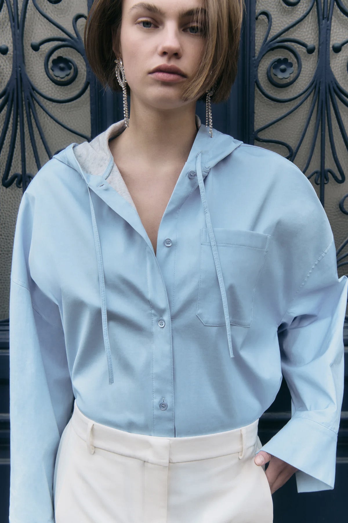 Semicouture Relaxed Fit Kapüşonlu Gömlek Ceket