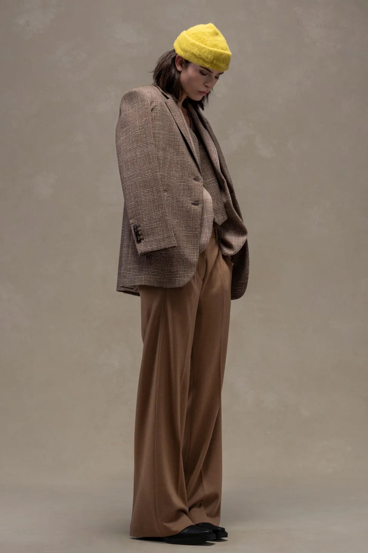 Circolo 1901 Slim Fit Ekoseli Blazer Ceket-Ceket-Libas