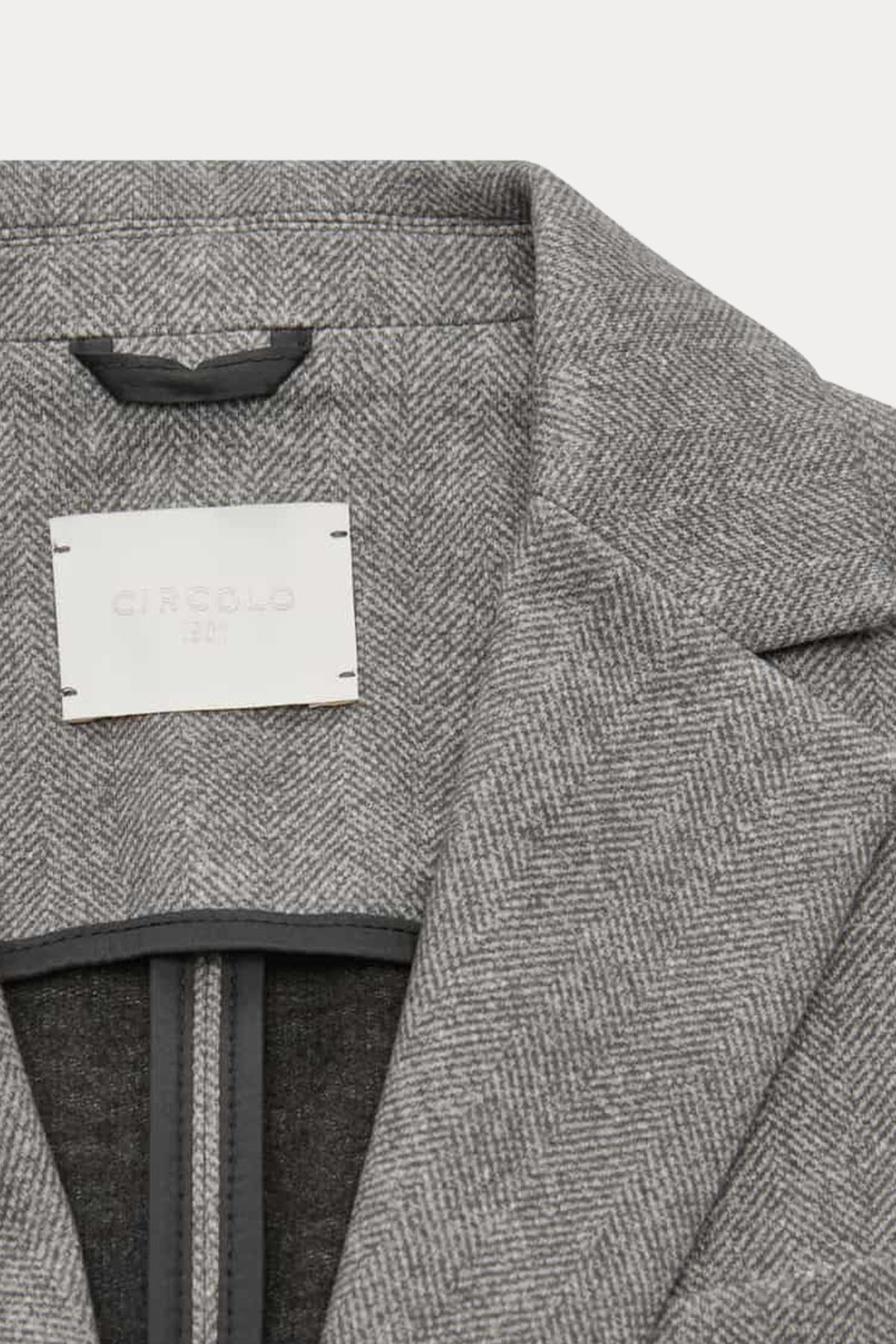 Circolo 1901 Slim Fit Balıksırtı Desenli Blazer Ceket-Ceket-Libas