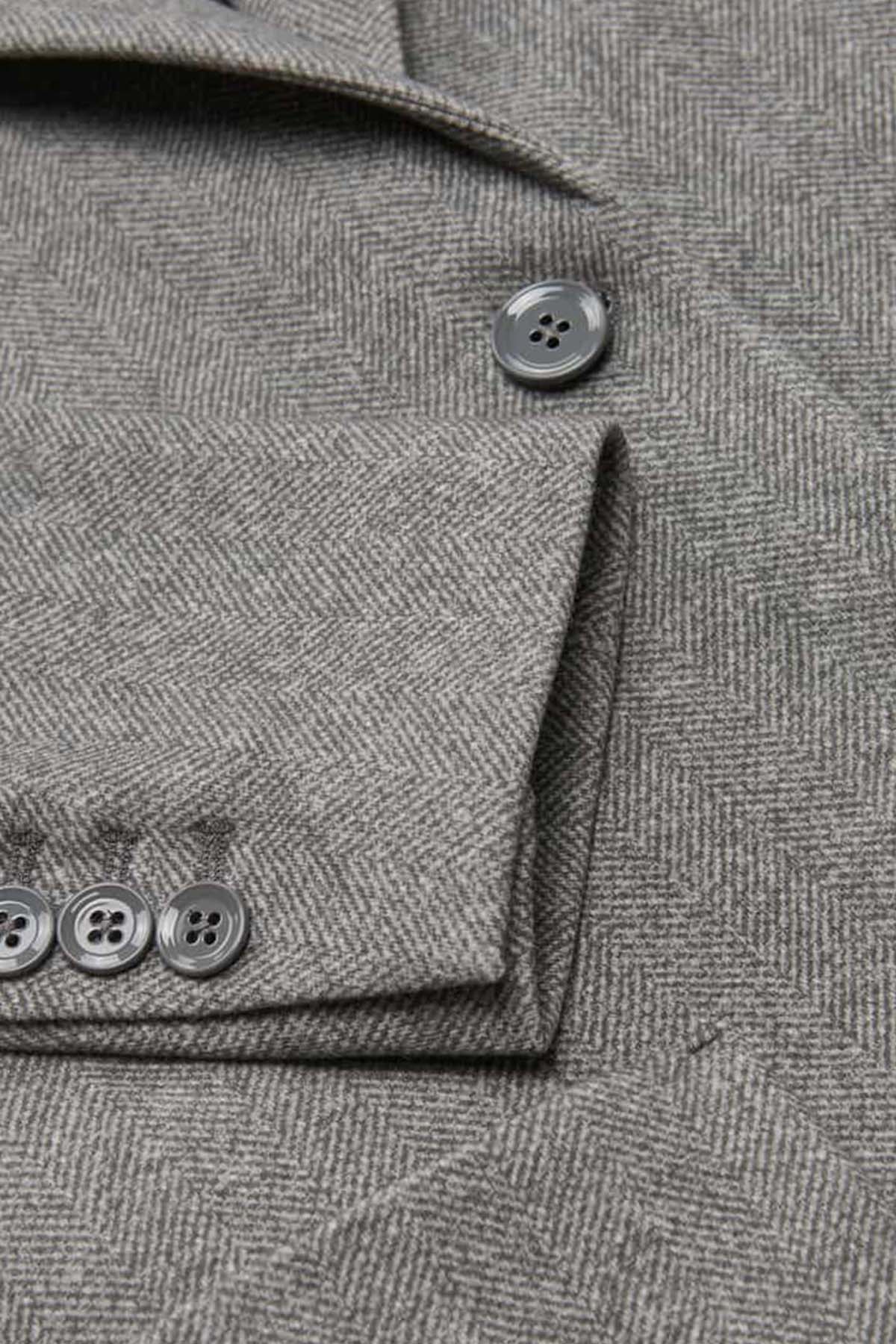 Circolo 1901 Slim Fit Balıksırtı Desenli Blazer Ceket-Ceket-Libas