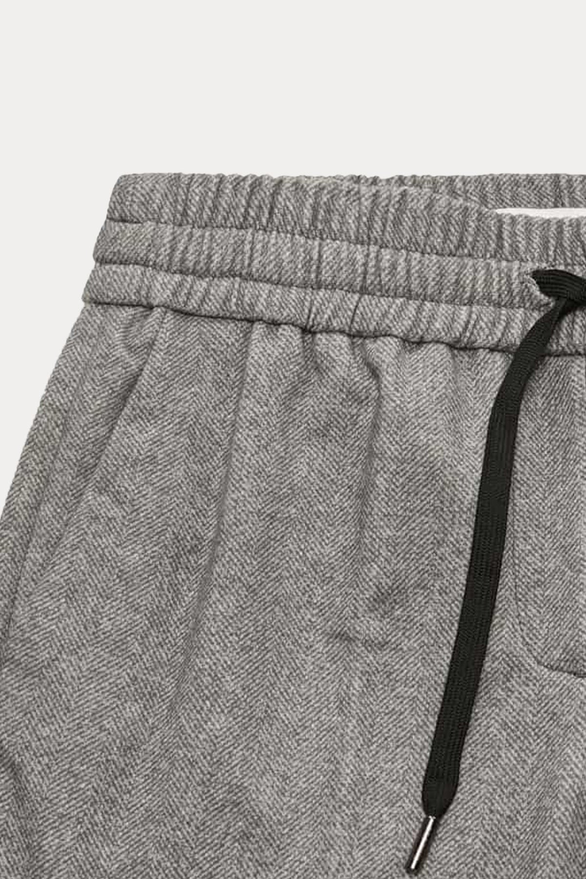 Circolo 1901 Carrot Fit Balıksırtı Desenli Beli Lastikli Streç Pantolon