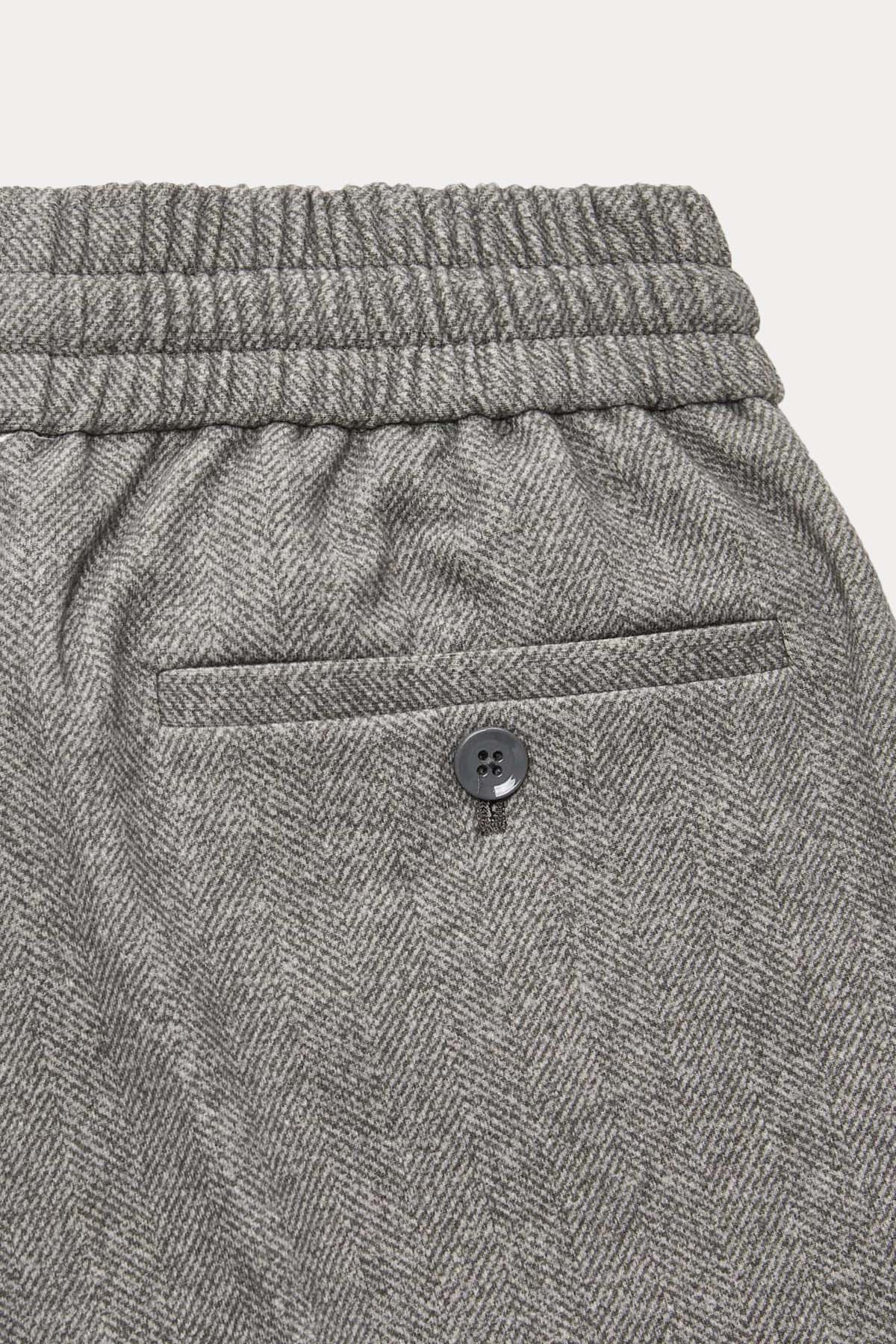 Circolo 1901 Carrot Fit Balıksırtı Desenli Beli Lastikli Streç Pantolon