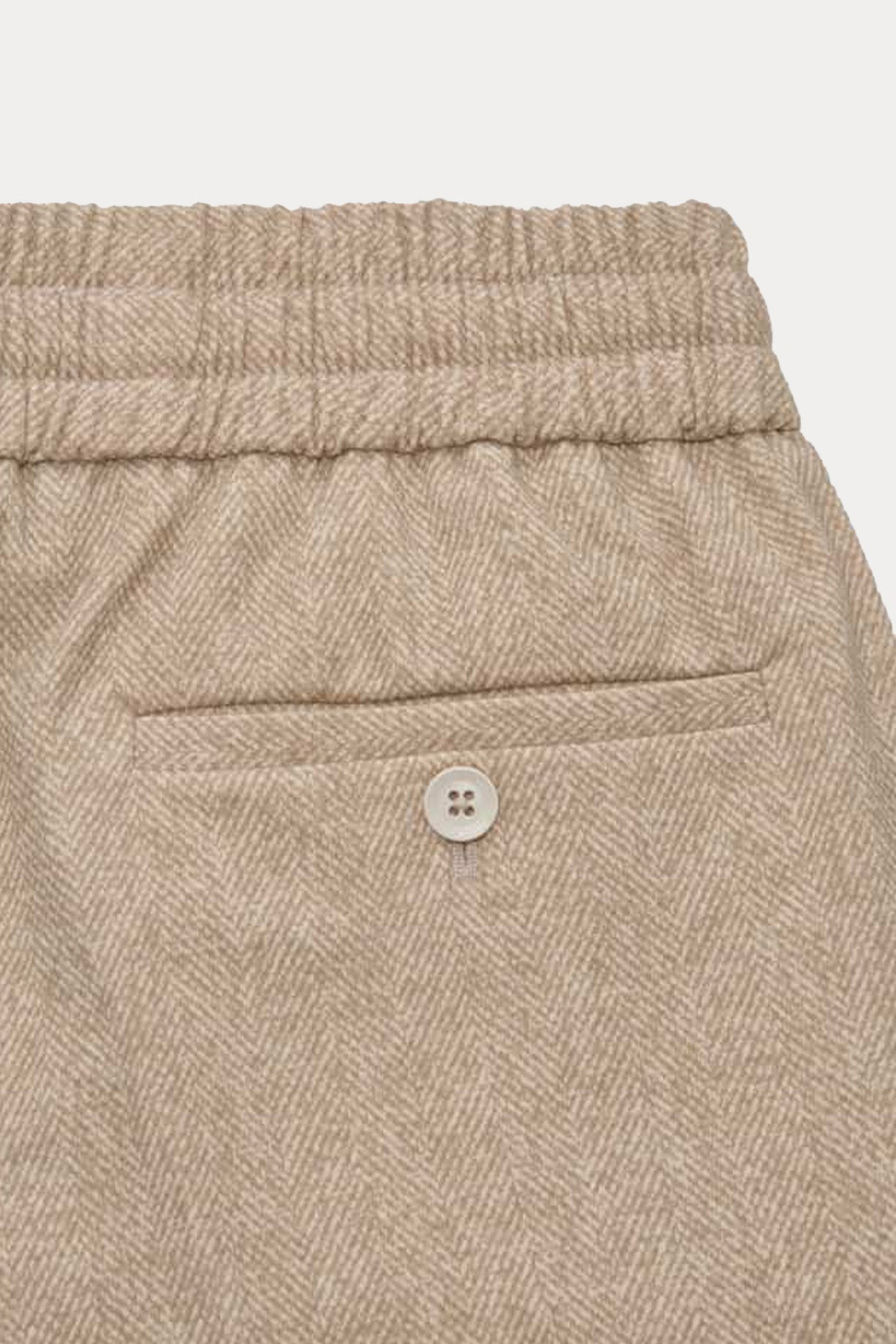 Circolo 1901 Carrot Fit Balıksırtı Desenli Beli Lastikli Streç Pantolon