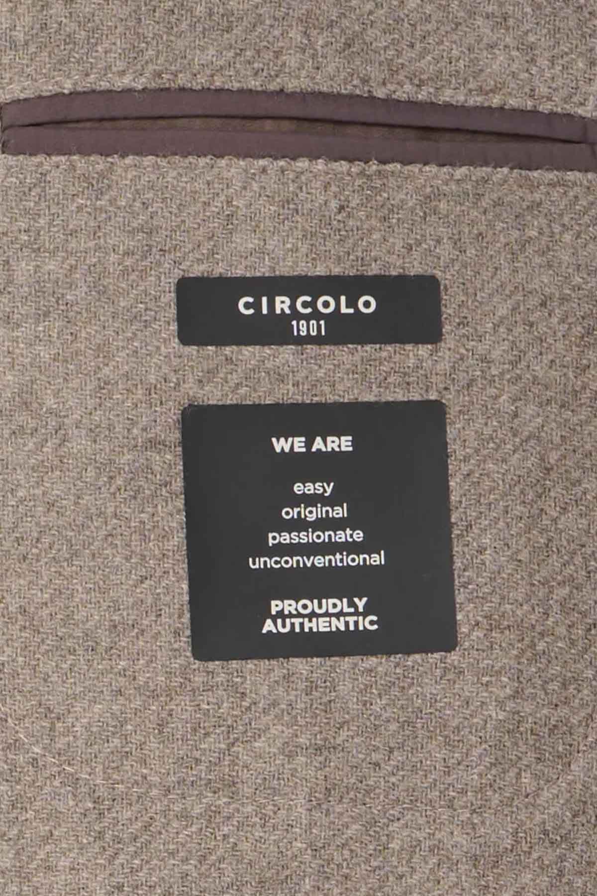 Circolo 1901 Slim Fit Spor Cepli Kaşmir Yün Blazer Ceket