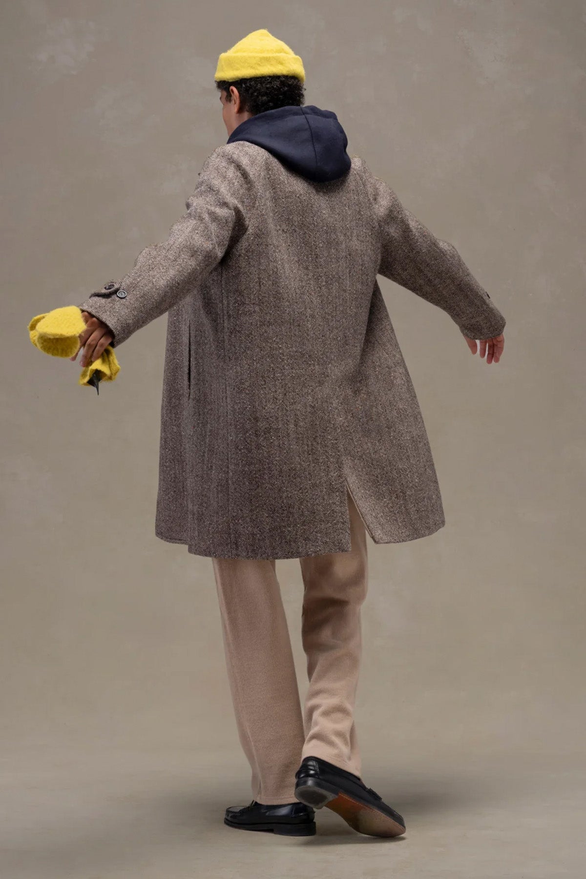 Circolo 1901 Regular Fit Balıksırtı Desenli Yün Kaban