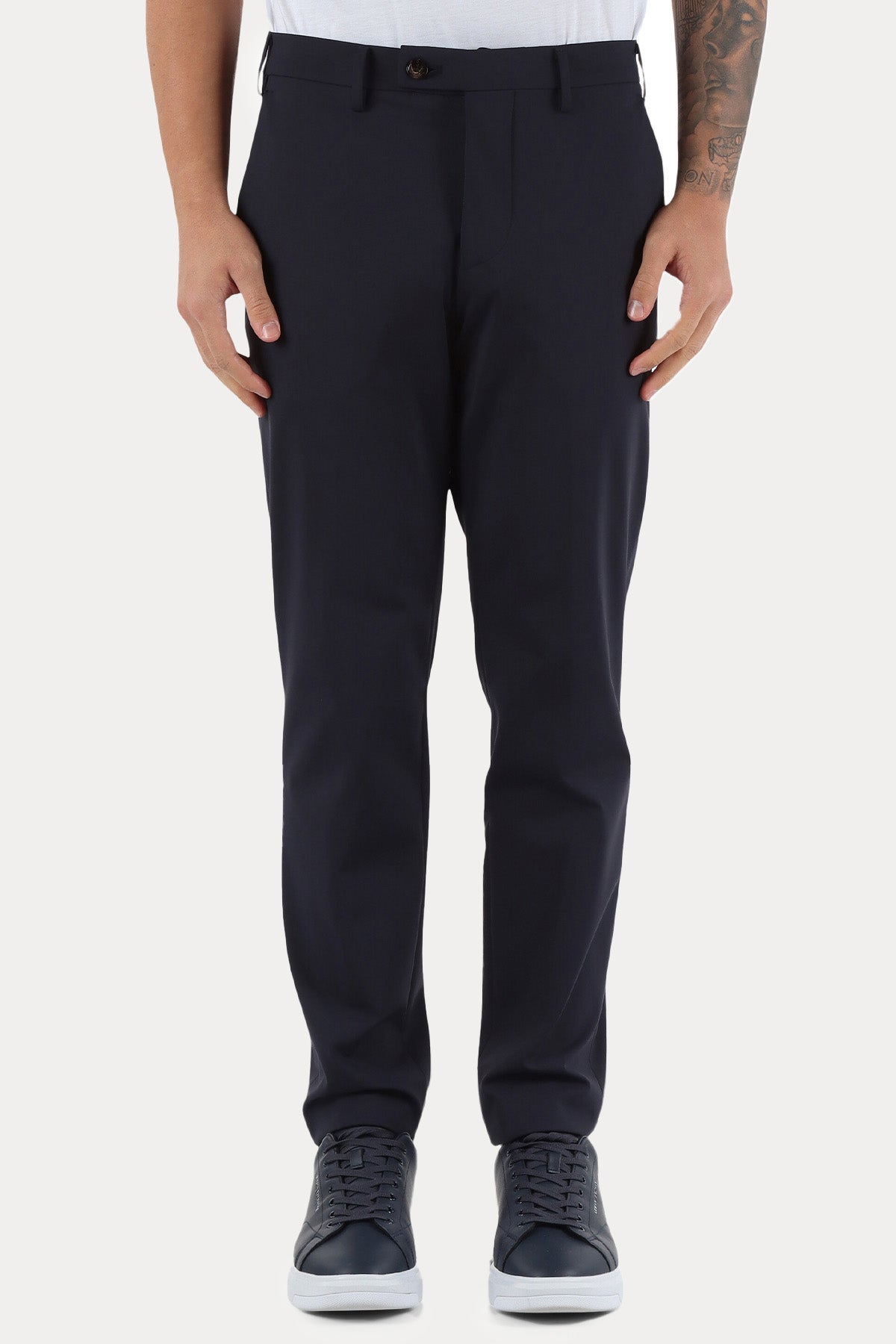 Michael Coal Regular Fit Yandan Cepli Streç Pantolon