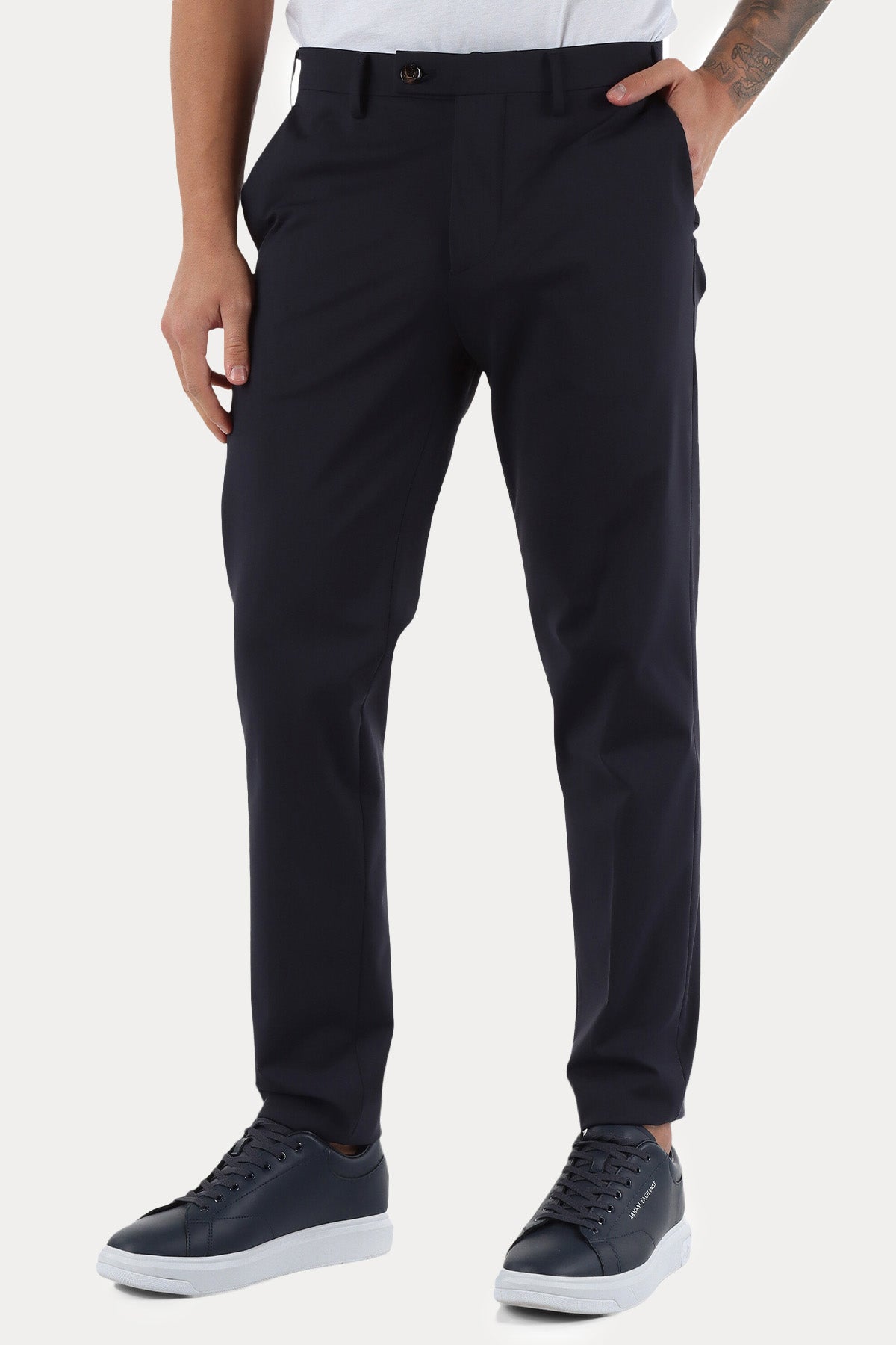 Michael Coal Regular Fit Yandan Cepli Streç Pantolon