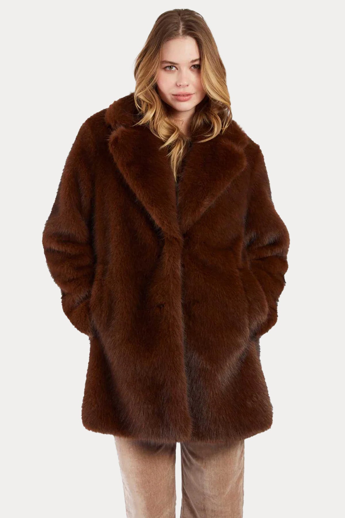 Rene Derhy Relaxed Fit Peluş Kaban