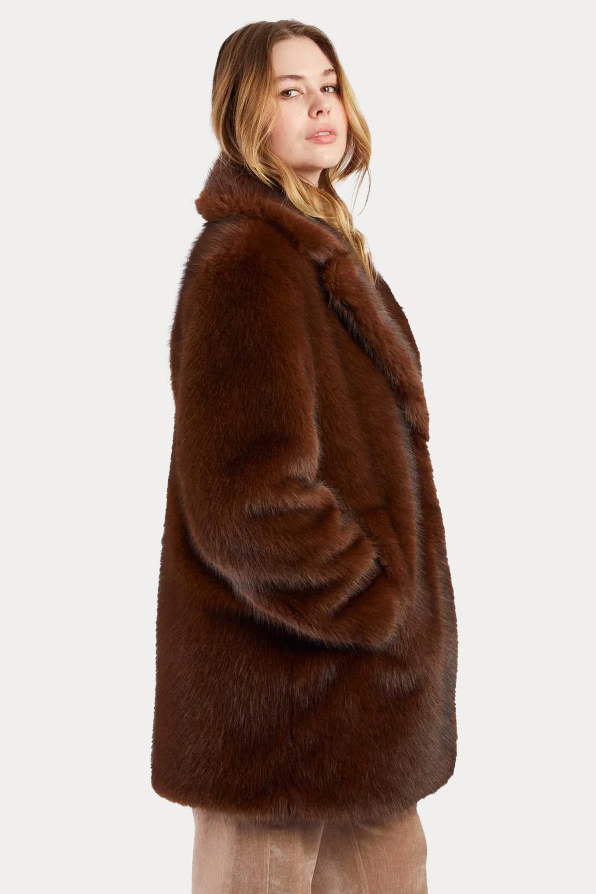 Rene Derhy Relaxed Fit Peluş Kaban