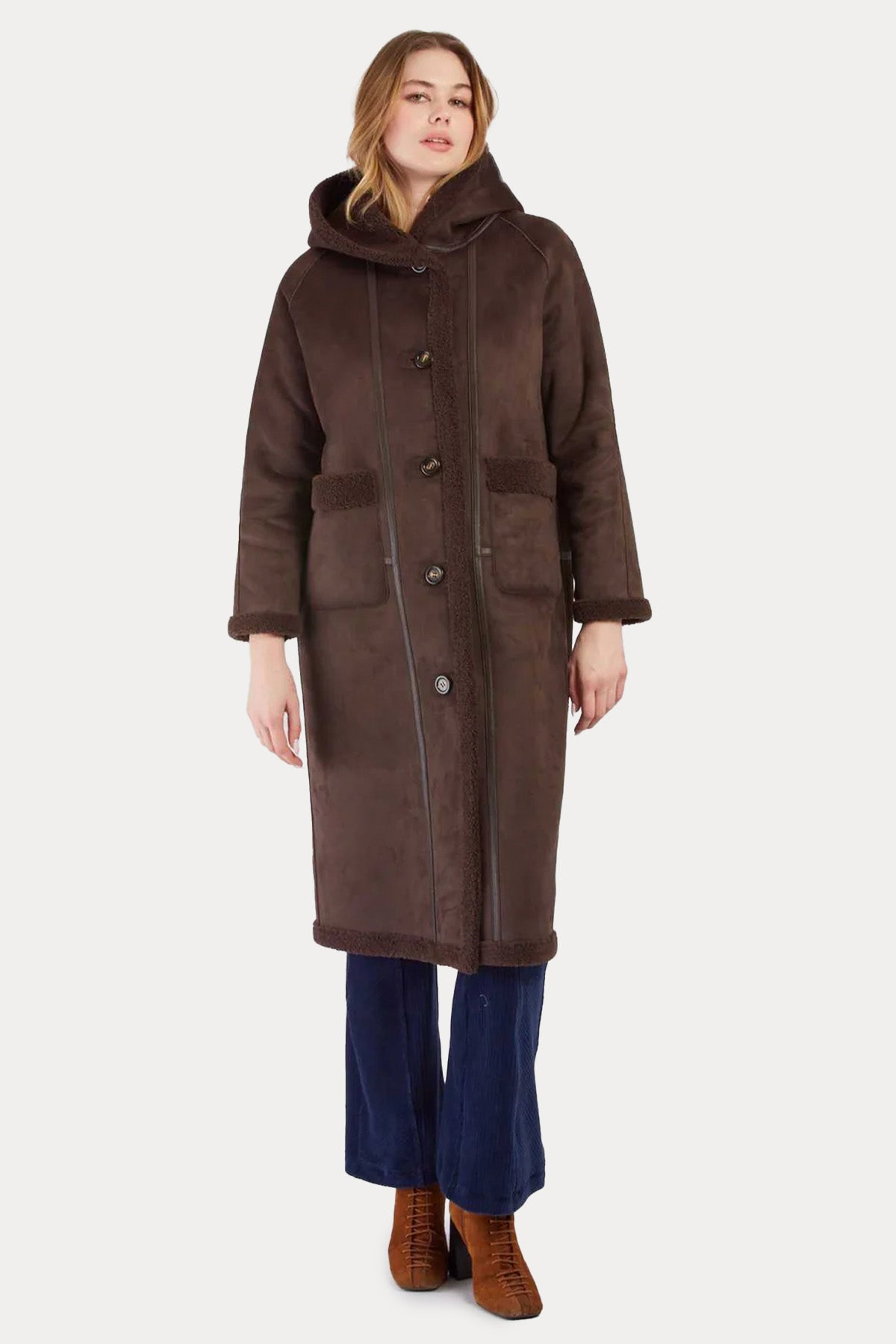 Rene Derhy Çift Taraflı Kapüşonlu Kaban