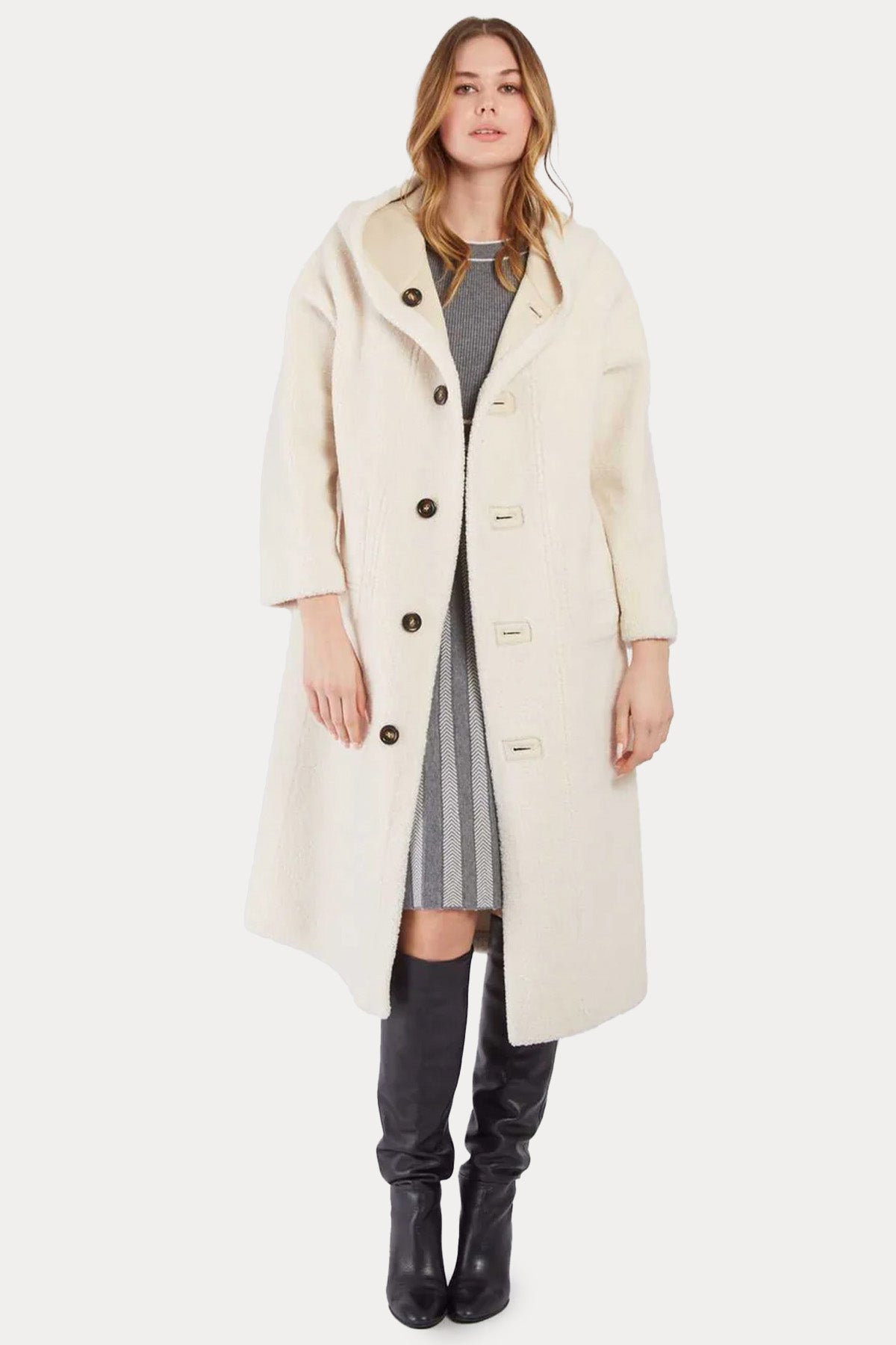 Rene Derhy Çift Taraflı Kapüşonlu Kaban