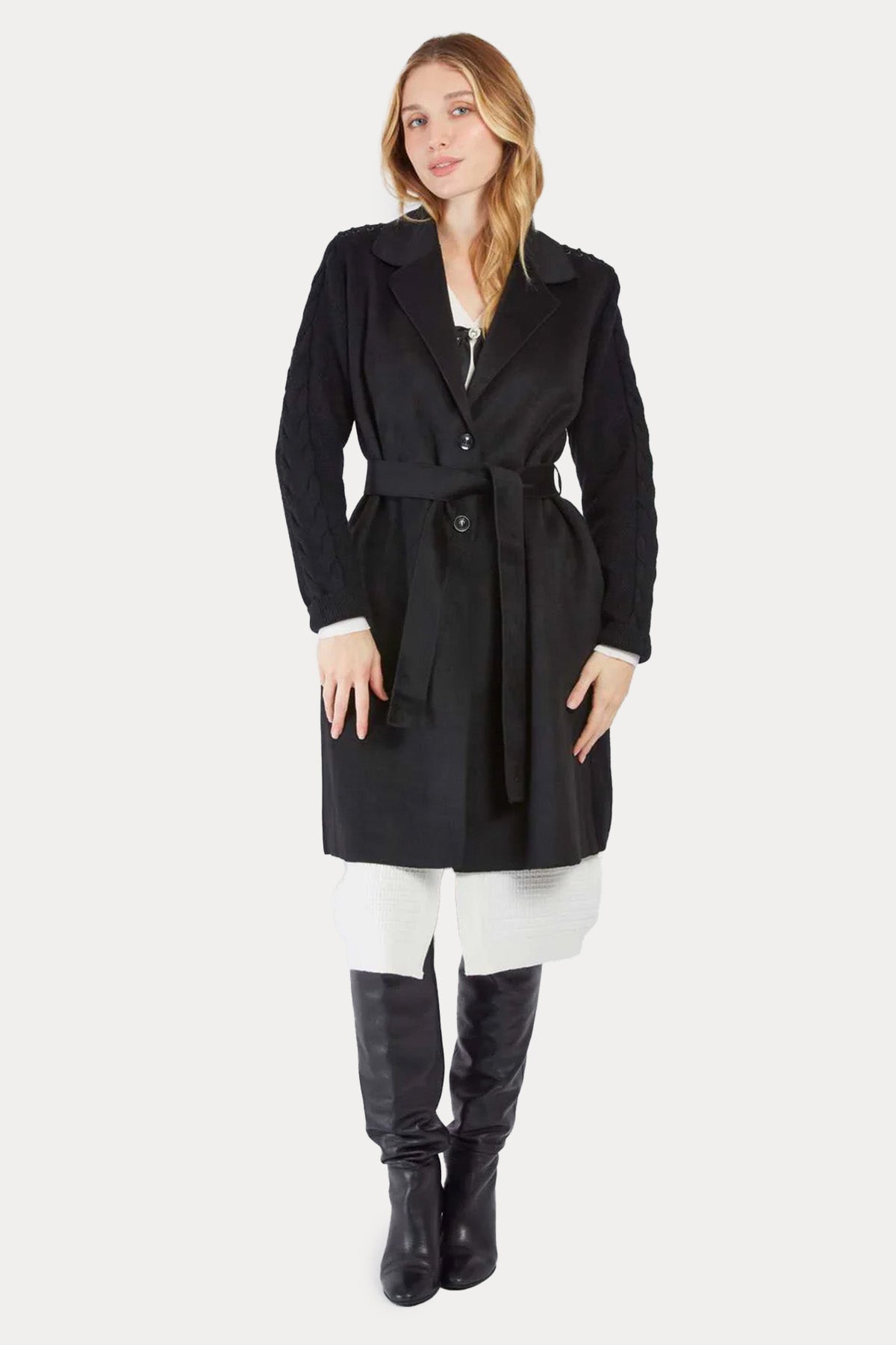 Rene Derhy Regular Fit Kemerli İnce Kaban