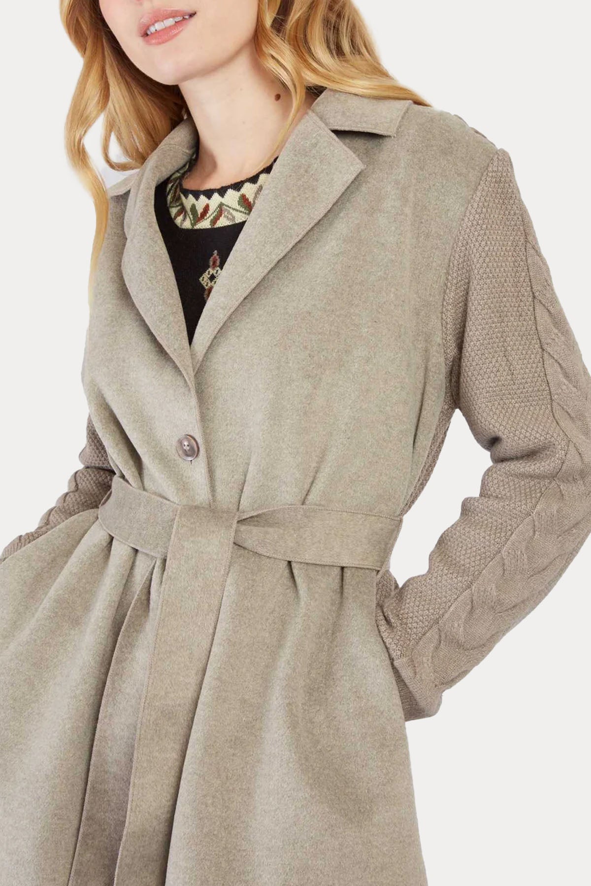 Rene Derhy Regular Fit Kemerli İnce Kaban