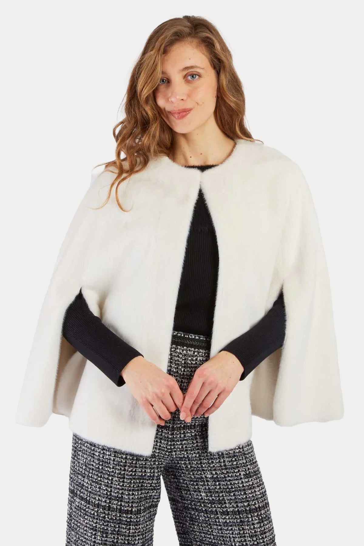 Rene Derhy Peluş Pelerin Ceket