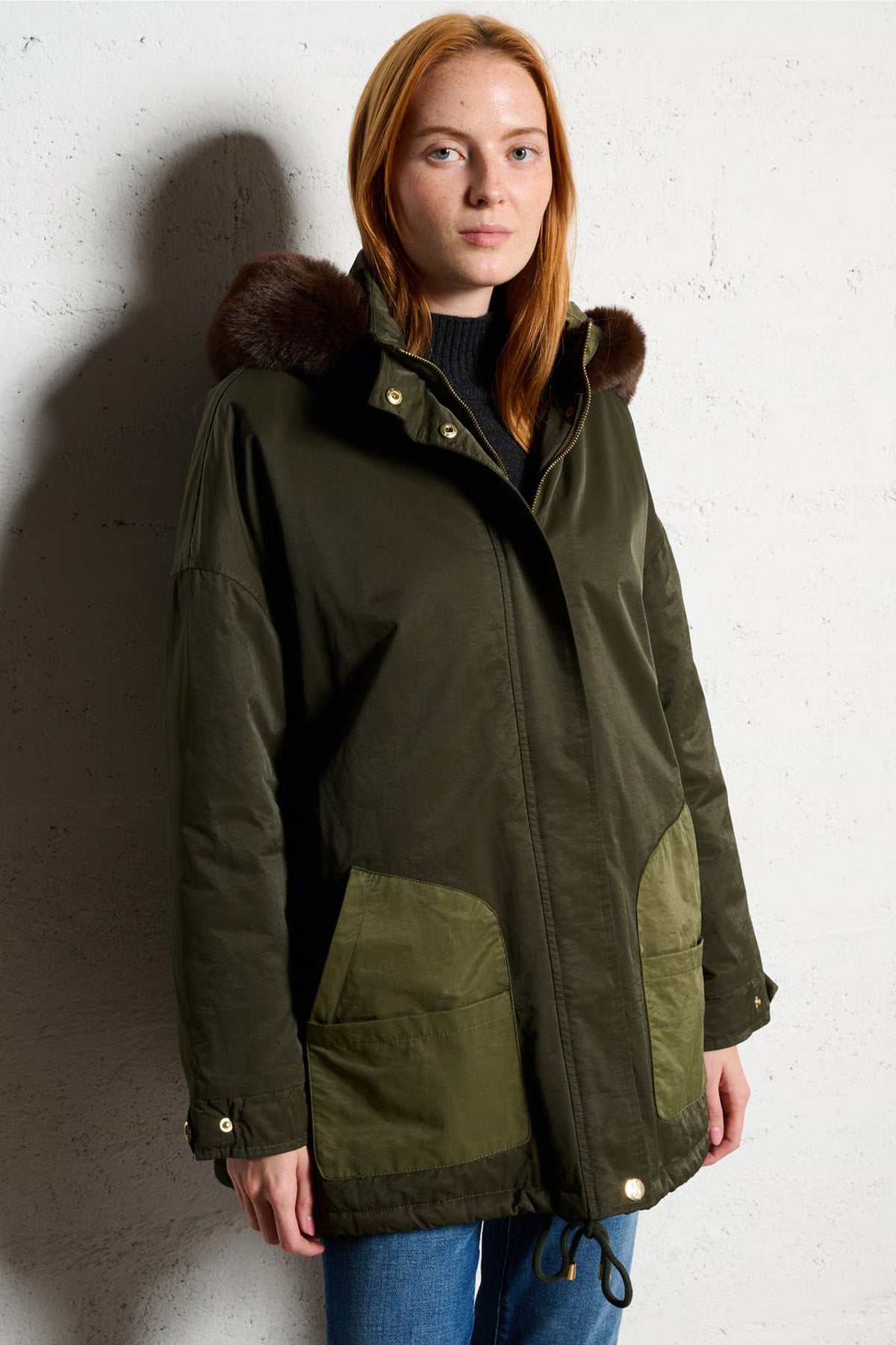 Berenice Gpiupiu Comfort Fit Kapüşonlu Kaban